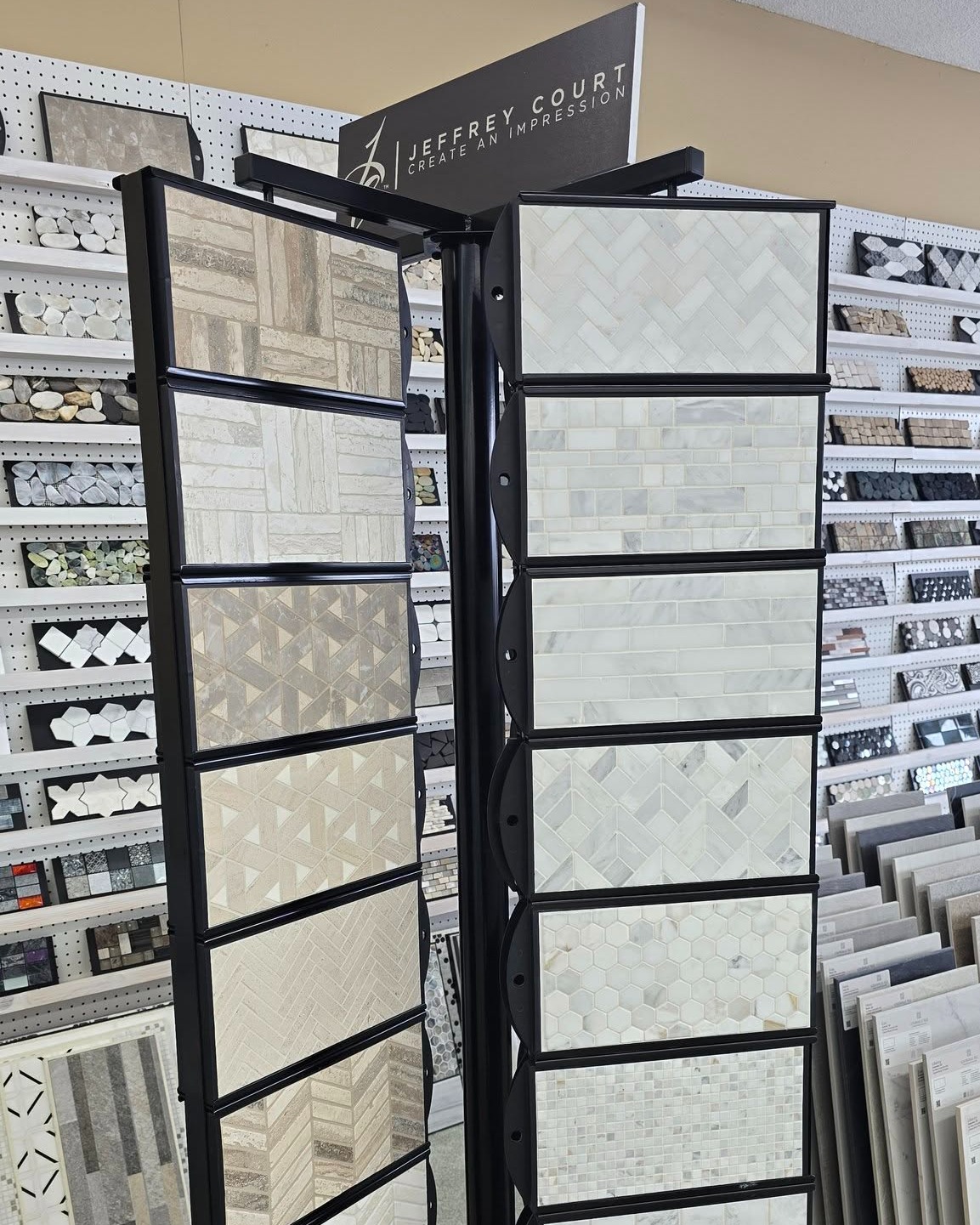 Create an impression with Jeffrey Court tile. Known for distinctive styles, quality materials, and beautiful textures, Jeffrey Court offers tile options that bring character and lasting design to any space.
Tile can elevate many areas of your home, including custom showers, kitchen backsplashes, bathroom walls and floors, fireplace surrounds, and accent walls.
Stop by House of Decor to explore tile samples in person and see the colors, patterns, and finishes up close, or schedule an appointment with the team to start planning your project. House of Decor also offers professional installation to bring your design to life.