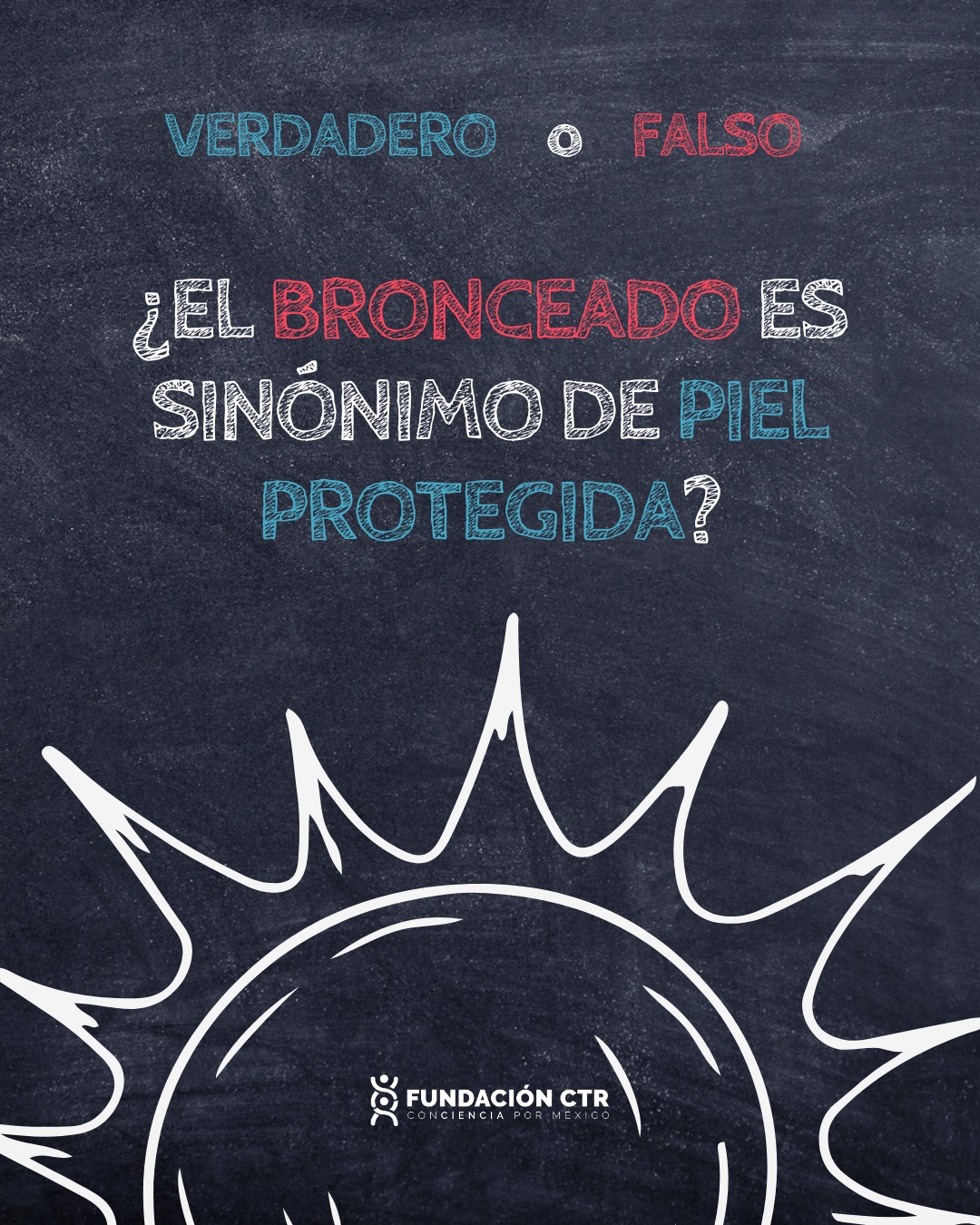 🛑 ¡Que no te engañen! El bronceado no es salud. ☀️
Mucha gente cree que estar "coloradito" o bronceado significa que su piel ya se acostumbró al sol y está protegida. ¡Falso total! ❌
Ese tono canela no es una armadura, es una cicatriz: es la forma en que tu piel grita que ya sufrió daño en su ADN y está intentando defenderse como puede. 🆘
#SemanaSanta #ProtecciónSolar #SaludDeLaPiel #mitofctr #FundaciónCTR #SkincareConCiencia #prevención
