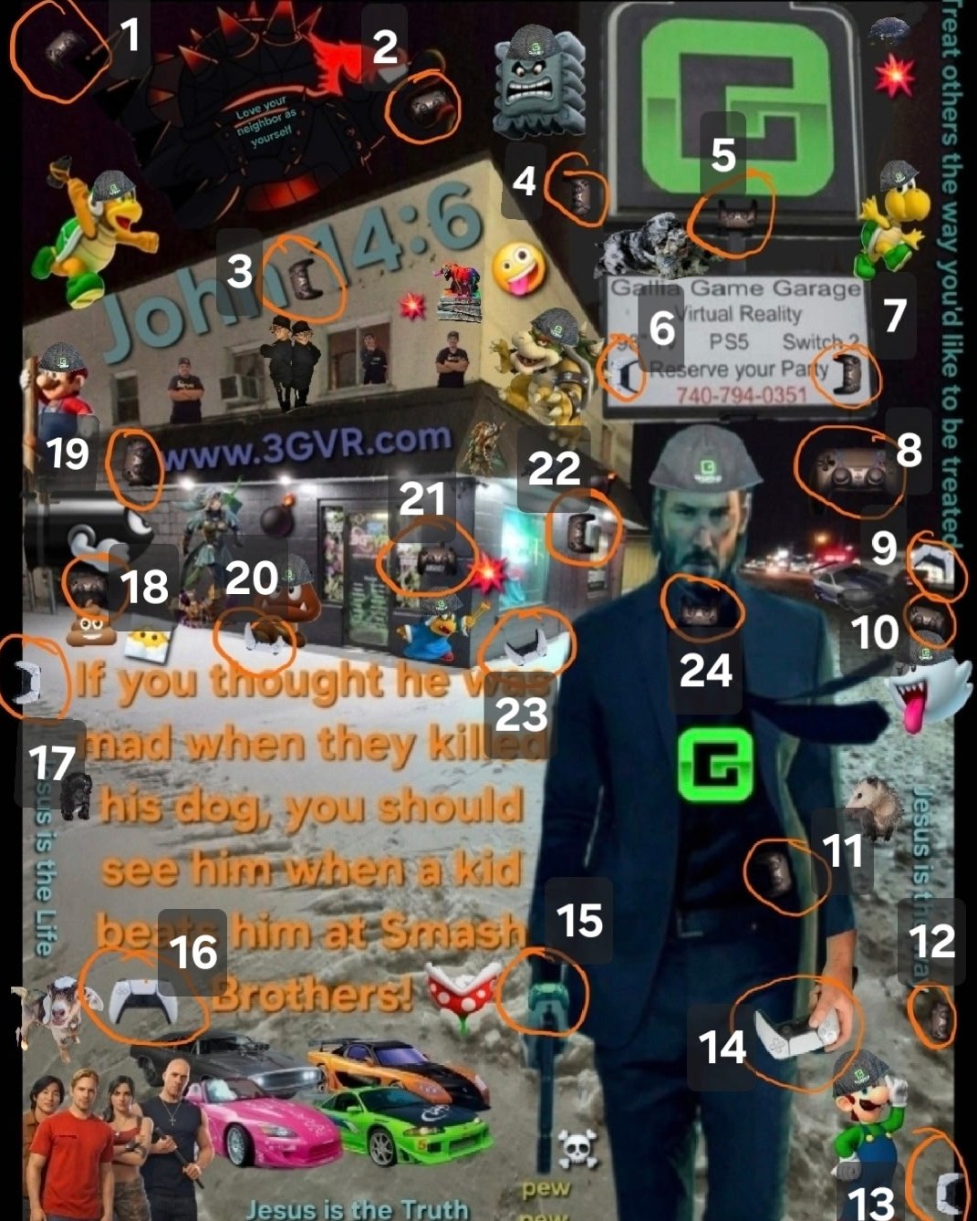 Congratulations to our winner of $150. gift certificate, Jennifer Blanton Browning for correctly guessing 24 PS5 controllers!
We had a lot of people participate, and guesses ranged from 8-27. & Jennifer was the only one to guess correctly. We had a few really close with 23. So I think maybe we did a pretty good job on this pic, making it not too easy. :)
Thanks again to all who participated. Let us know if there's another contest or competition you'd like to see us do. Until next time, from everyone here at Gallia Game Garage. Keep on gaming. :)