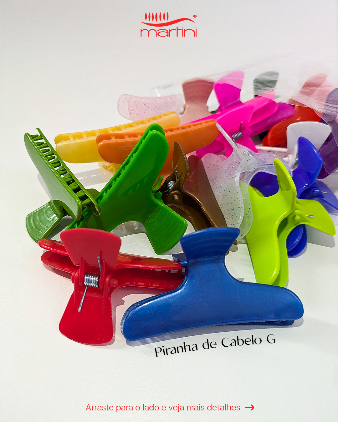 Fixação firme, segurança e praticidade no dia a dia profissional.
O Prendedor Piranha G Martini é ideal para manter mechas divididas durante procedimentos técnicos.
Seu diferencial está na firmeza e resistência, garantindo:
✔ Organização
✔ Agilidade
✔ Precisão no processo
Um item indispensável para compor linhas profissionais voltadas ao mercado da beleza.
Indústrias e distribuidores: fale com a Martini e amplie sua linha de acessórios técnicos.