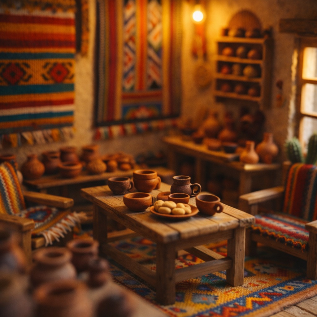 Tiny textures, sun-warmed stucco, woven color, and a mood board full of real-world inspiration… tomorrow I’m sharing the full story behind this Andean-inspired miniature scene. Swipe through the closeups and collage for a peek at the details that started it all. Full post drops tomorrow. #smallworldminiatures #miniatureart #diorama #miniatures #moodboard #interiordesign #miniaturedesign #craftinspiration