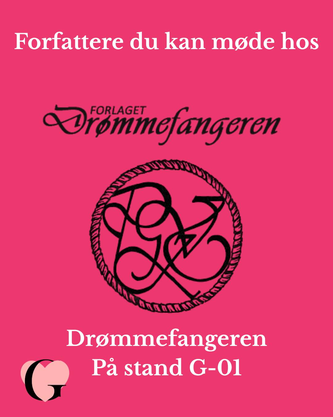 Drømmefangeren har forfatter Pernille Kim Vørs til at sælge sine brandvarme romances på stand G-01 hele weekenden. Kom hen og sig hej og få signeret en bog.