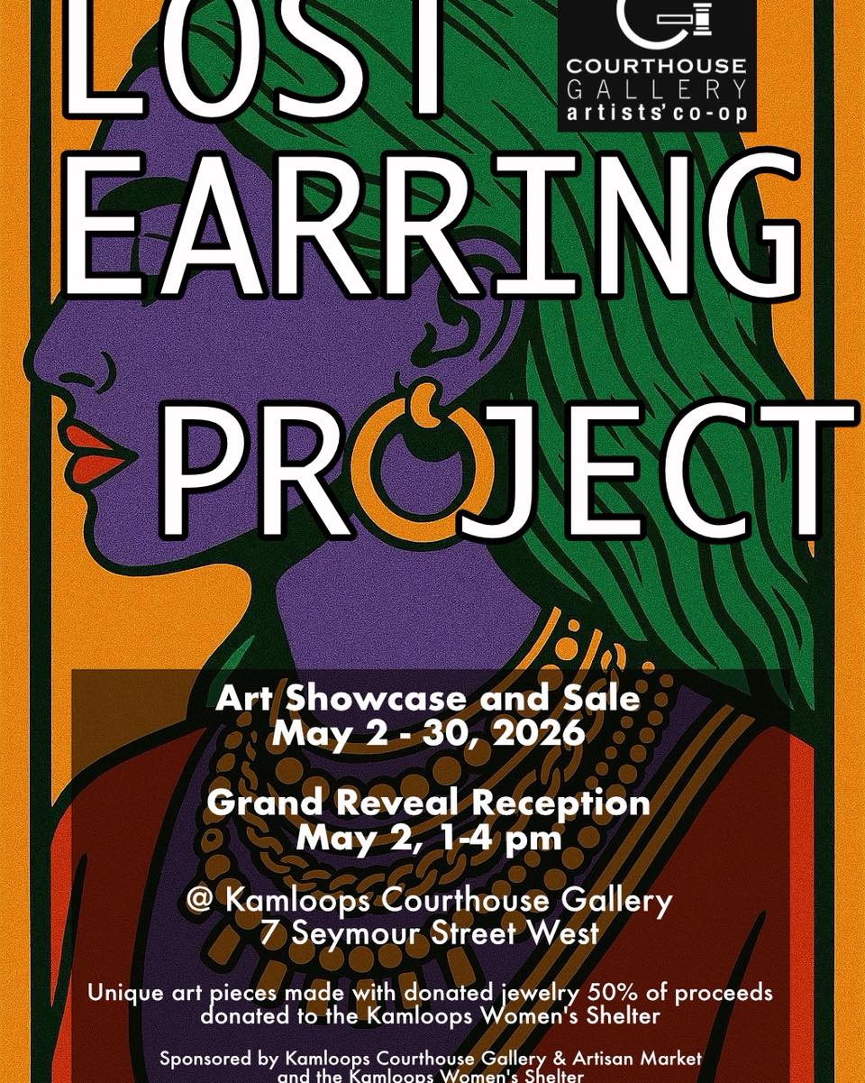 Lost Earring Project - A Blinged and Bedazzled Fundraiser for the Kamloops Women’s Shelter.
The Lost Earring Project is an Art Showcase and Sale featuring artworks made out of donated jewelry by local artists. 50% of all proceeds from art purchases will be donated to the Kamloops Women’s Shelter. The event will be held at the Kamloops Old Courthouse on 7 Seymour Street West from May 2 - 30. A special Grand Reveal reception will be on May 2 from 1-4pm.
The Kamloops Courthouse Gallery Artist’s Co-Op has organized The Lost Earring Project to raise awareness and funds for the Kamloops Women’s Shelter. The community has been invited to donate previously owned jewelry to the project. Local artists have signed up to create unique pieces incorporating the jewelry they have picked out from the kindly donations. Pieces include 2D and 3D artworks and creative creations in many mediums.
There will be a Grand Reveal on May 2 at 1pm to 4pm served with refreshments.
Don’t miss out on this opportunity to support the local community and artisans. For more information, visit www.kamloopscourthousegallery.com, or contact us at 250-314-6600.
#kamloops #kamloopsarts #kamloopswomensshelter #lostearringproject