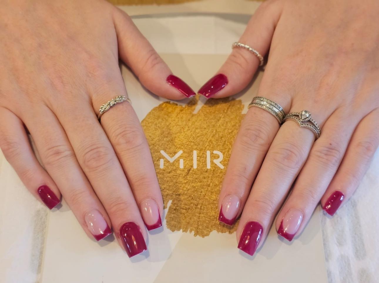 Another beautiful set at Amirii Treatment Rooms, love the red French ❤️❤️❤️