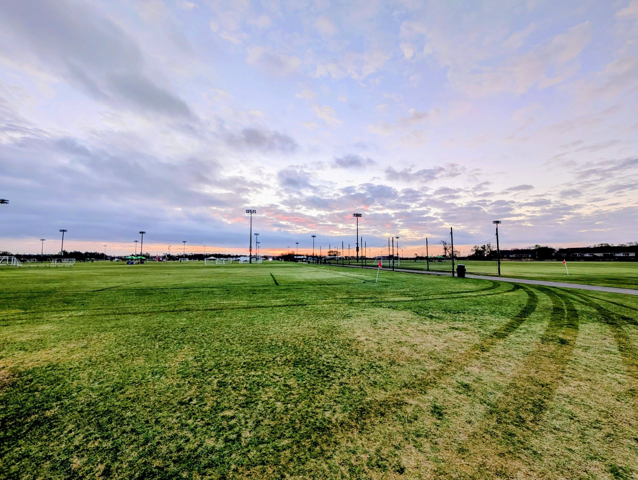 Back to Back Sunrises at Foley Sports Tourism Fields! Soccer season is in full swing! ⚽🏟️🥅 Bayside Rush Futbol Club