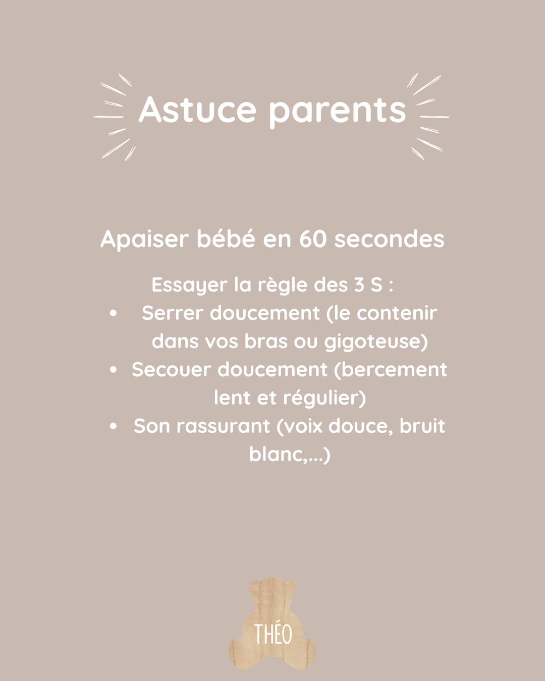 Parfois, quand bébé est agité, tout ce dont il a besoin… c’est de revenir à l’essentiel 🤍
Essayez la règle des 3 S :
🤍 Serrer doucement — le contenir dans vos bras ou dans une gigoteuse adaptée pour recréer ce sentiment de sécurité.
🤍 Secouer doucement — un bercement lent, régulier, comme un battement rassurant.
🤍 Son rassurant — votre voix douce, un léger “chut”, ou un bruit blanc apaisant.
Des gestes simples, instinctifs, qui rappellent à bébé qu’il est en sécurité 🕊️
Parce qu’avant tout, votre présence est son plus grand apaisement.
✨ À enregistrer pour les moments un peu plus intenses.
💬 Dites-moi en commentaire ce qui fonctionne le mieux pour votre bébé.
#litenfant #rotin #designdurable #chambrebebe #mobilierdurable #boisnaturel #theobebe #chambreBebe #mobilierbebe #decobebe #designnaturel #momlife