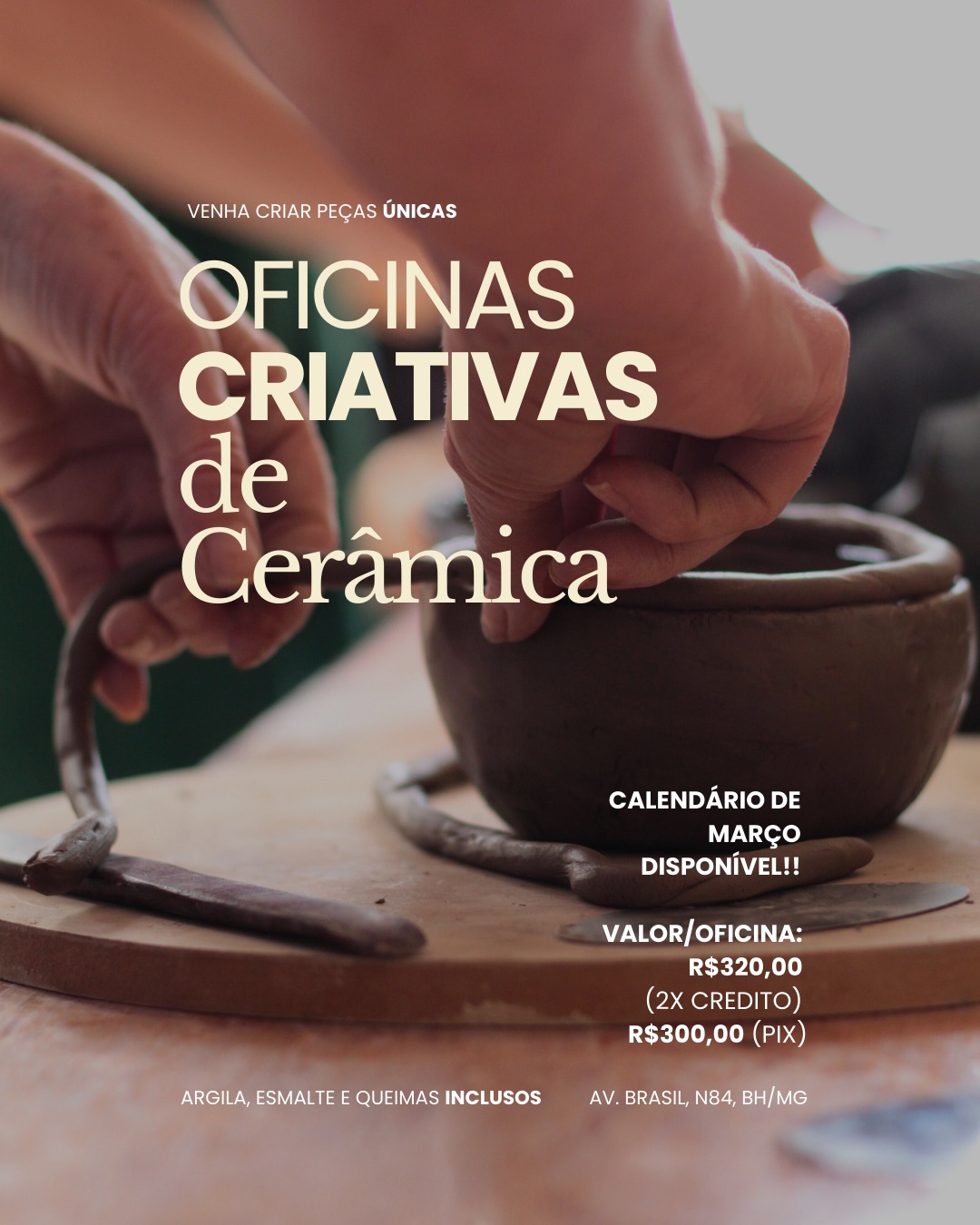 Estão abertas as incrições para as oficinas do mês de março! Clique no link da bio e se inscreva 🤗