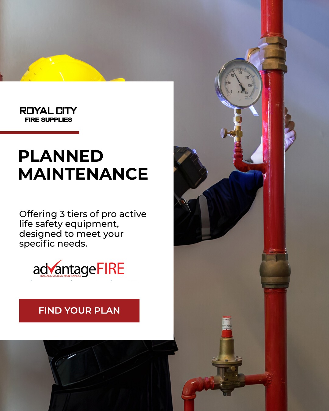 The best fire protection plan is the one that prevents problems before they start.
With Royal City Fire’s AdvantageFIRE Planned Maintenance Programs, you get proactive service designed to keep your life safety equipment operating at peak performance. Our three-tier approach ensures your property receives the right level of care — helping reduce unexpected issues while keeping you compliant.
Smart planning. Reliable protection. Long-term peace of mind.
#PlannedMaintenance #AdvantageFIRE #FireProtectionSystems #RoyalCityFire #PreventativeService #LifeSafetySolutions