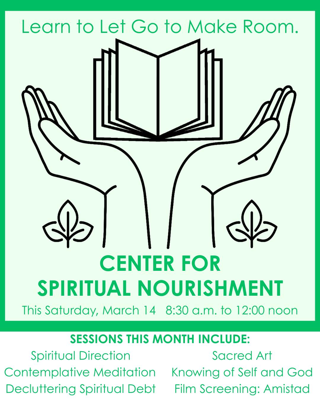 It’s almost the weekend - and so, it's almost time for CSN! We look forward to seeing you at the Center for Spiritual Nourishment at Christ Church this Saturday morning. Join us at 8:30 for a nice breakfast and fellowship before we begin the morning's sessions, or just meet us at 9. And this month - the theme is "Letting Go to Make Room" - there are many insightful and life-enriching sessions to choose from - visit https://cecevents.org/CSN for all of the details.
As we walk our Lenten journey, we can sometimes rest in an uncomfortable in-between place, journeying through the wilderness, waiting on the Holy Spirit to clear out what is not of God, and making space for what is growing within us. CSN provides opportunities for us to be in a closer relationship with God through an array of experiences that engage the mind, body, and spirit.
#SpiritualNourishment #feedyourspirit #episcomd #columbiamd #columbiamaryland #spirituality #spiritualgrowth #spiritualjourney #spiritualhealing