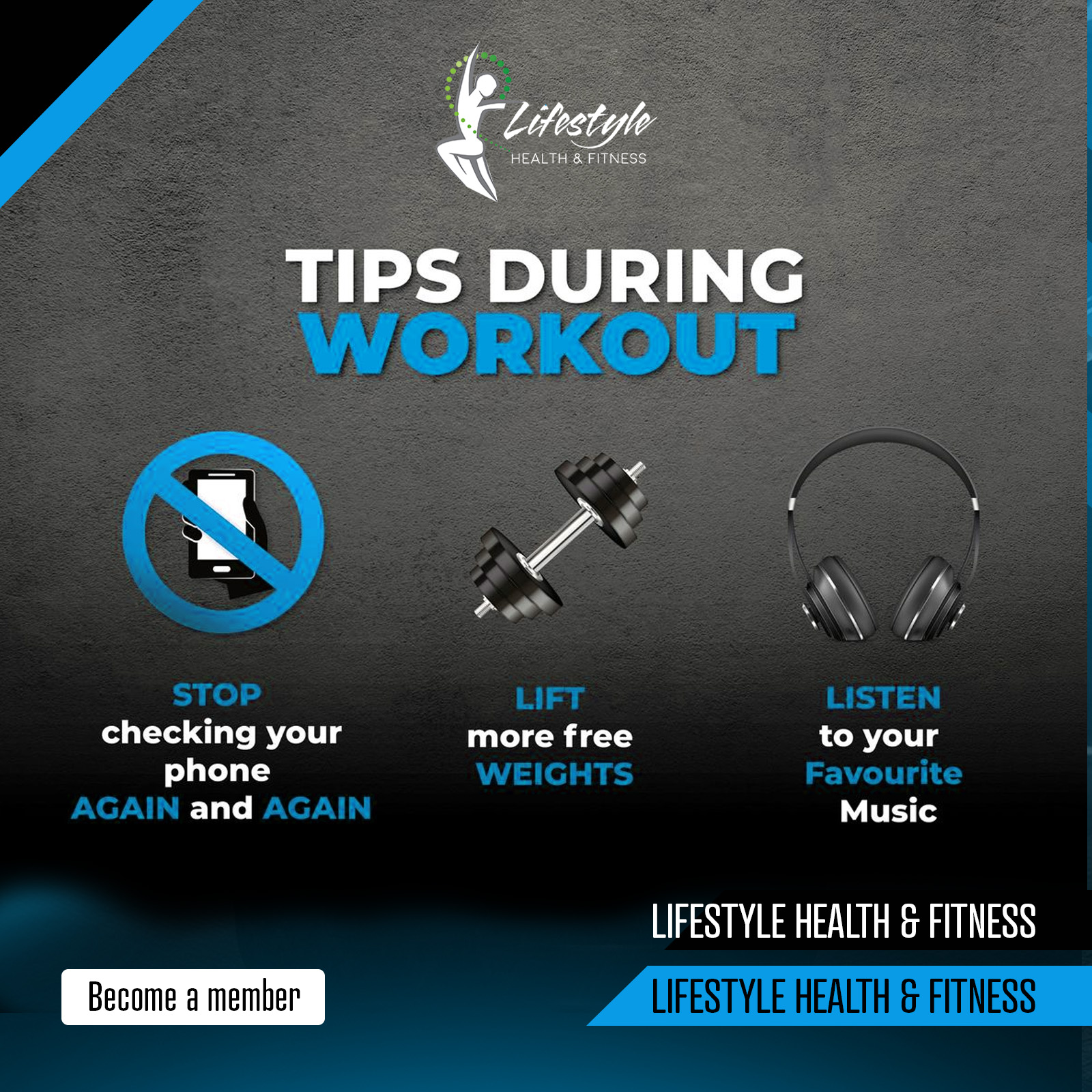 Make every workout count. ๐ช
Stay focused during your training by minimizing distractions, lifting with purpose, and keeping your energy up with your favourite music. Small habits can make a big difference in your fitness journey.
#LifestyleHealthAndFitness #WorkoutTips #GymMotivation #StayFocused #FitnessJourney