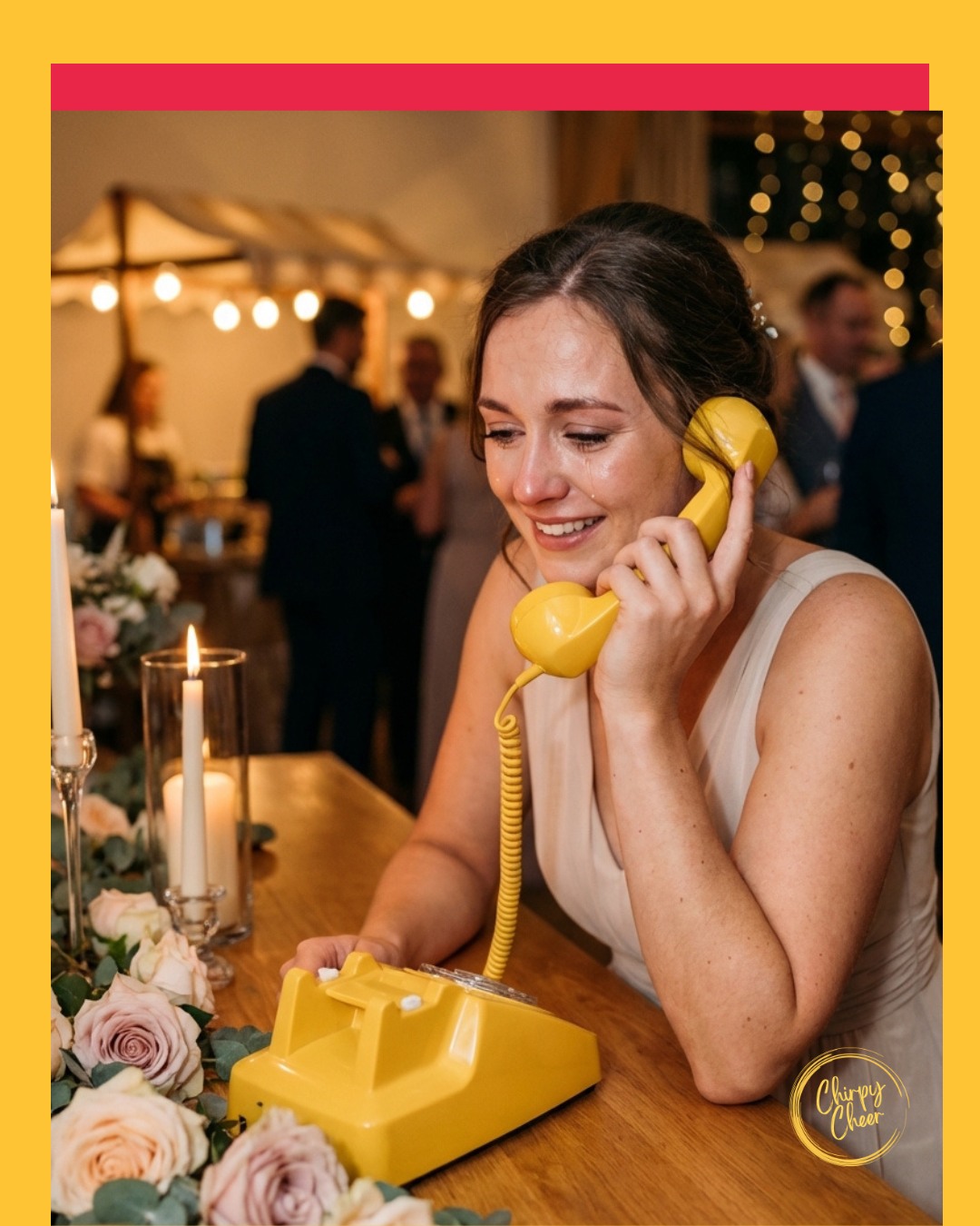 Some moments deserve to be heard, not just remembered.
The laughter, the love, the inside jokes, captured in voices that mean the world.
#ChirpyCheer #AudioGuestBook #VancouverWeddings #VancouverEvents #VancouverCouples #WeddingMemories #VancouverWeddingPlanner #YVRBride #WeddingTrend2025 #RetroPhone #VancouverVendors #MemoriesInSound #EventRentalVancouver #PartyInVancouver
