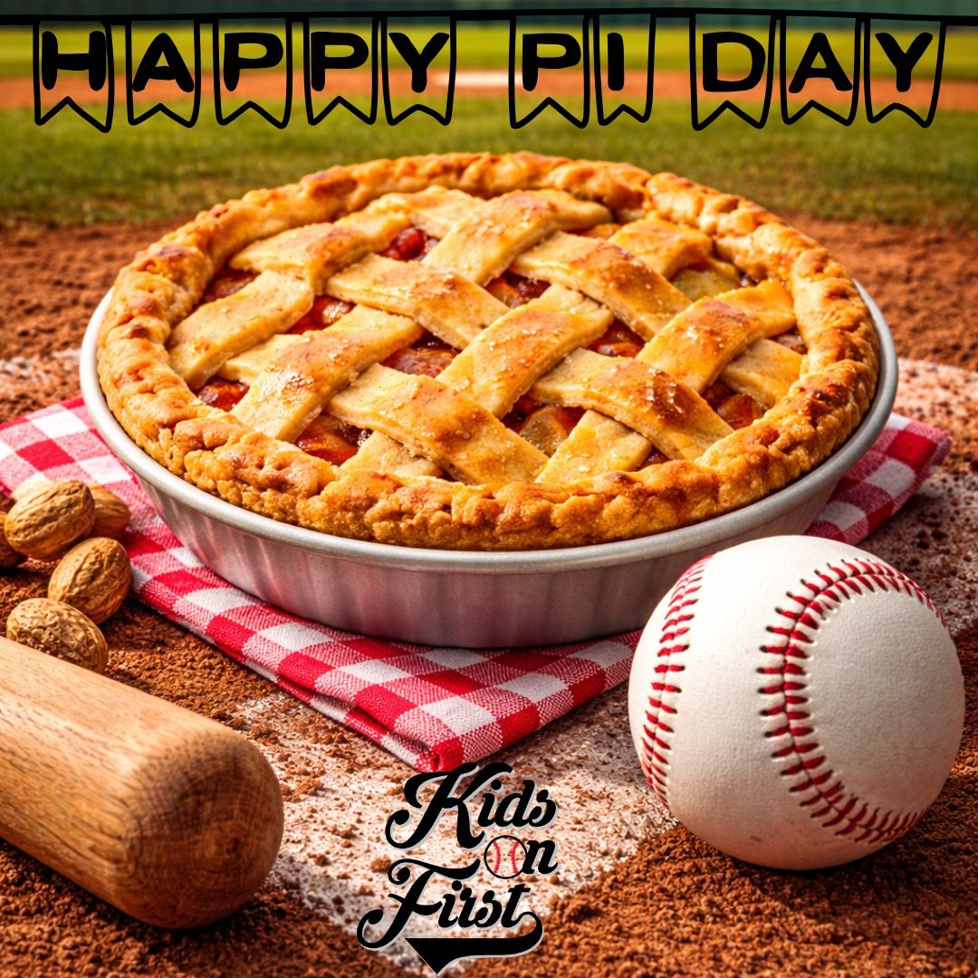 Did you know a baseball’s circumference is about 9 inches? That’s a lot of π to round the bases! Celebrate Pi Day by hitting your own home run—on the field or with a slice of pie. 🥧⚾ #PiDay #BaseballMath #SweetSwing”