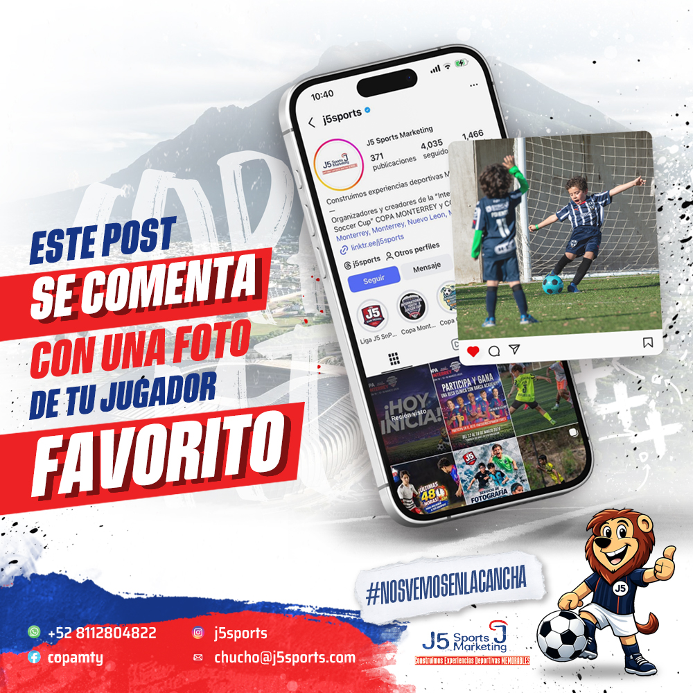 ¡Queremos ver fotos de tu jugador favorito en la #CopaMonterrey!
#NosVemosEnLaCancha