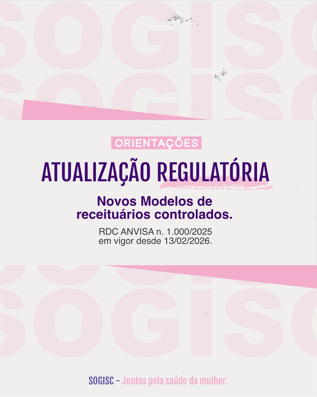 Desde 13 de fevereiro de 2026, passaram a vigorar as novas regras da ANVISA, estabelecidas pela RDC nº 1.000/2025, para a emissão de receitas físicas e eletrônicas de medicamentos sujeitos a controle especial, regulamentados pela Portaria nº 344/1998.
Confira os principais pontos da atualização:
📌 Novos modelos de receituários físicos
Os receituários impressos até 12/02/2026 permanecem válidos. Para novas impressões, devem ser utilizados os modelos disponibilizados pelo Sistema Nacional de Controle de Receituários (SNCR).
📌 Impressão em gráfica particular
Passa a ser permitida a impressão em gráficas privadas, desde que seja realizada prévia solicitação e obtenção da numeração oficial junto à Vigilância Sanitária.
📌 Receitas eletrônicas
A emissão eletrônica será realizada por meio de ferramenta própria no SNCR, com previsão de disponibilização até junho de 2026. Até a implementação do sistema, não há mudanças no modelo eletrônico atualmente utilizado.
⚠ Atenção: é fundamental que os profissionais acompanhem as atualizações regulatórias e mantenham seus processos assistenciais e administrativos alinhados às novas exigências sanitárias.
A SOGISC reforça seu compromisso em manter os especialistas informados sobre mudanças normativas relevantes, contribuindo para uma prática médica segura, ética e em conformidade com a legislação.
#SOGISC #ANVISA #AtualizaçãoRegulatória #ReceituárioControlado #LegislaçãoSanitária #GinecologiaEObstetrícia #EducaçãoMédica