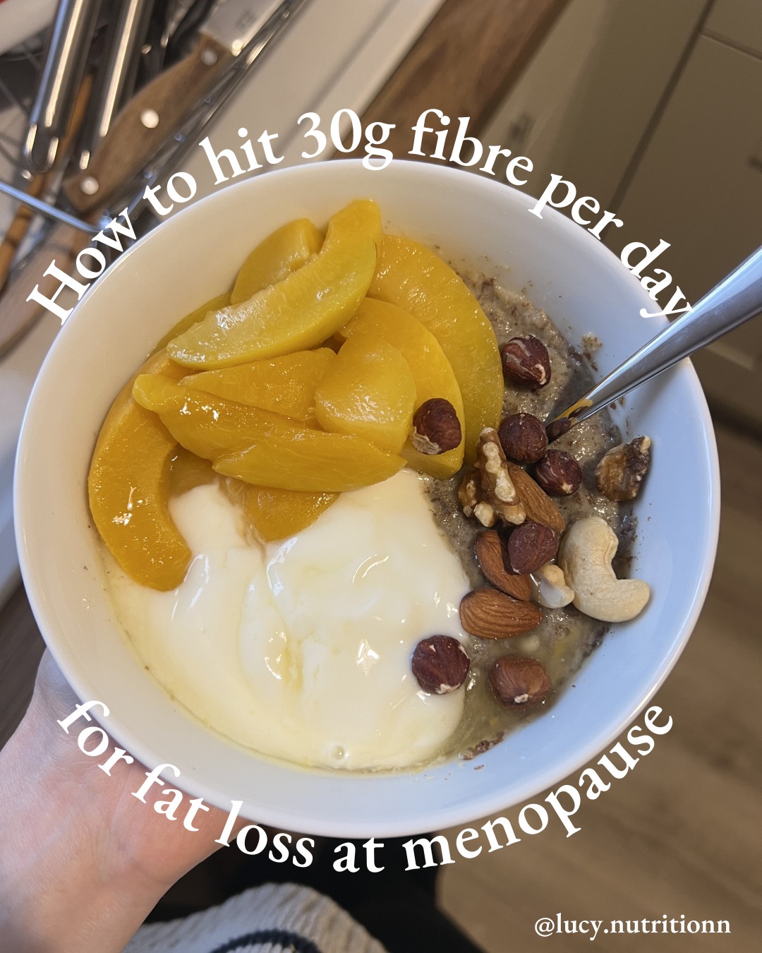 Only 4% of adults in the UK are hitting the recommended 30g per day of fibre - and that's shocking 😮
Fibre is a non-negotiable nutrient for fat loss and good health at menopause. It keeps you full, in turn reducing snacking and cravings, whilst also stabilising energy levels and nourishing your gut health.
So what could hitting that recommended 30g/day of fibre actually look like? Well, wonder no more - because here's an example of just one day of eating that actually allows you to exceed that target.
Do you know if you're hitting your recommended 30g of fibre? Let me know your thoughts in the comments