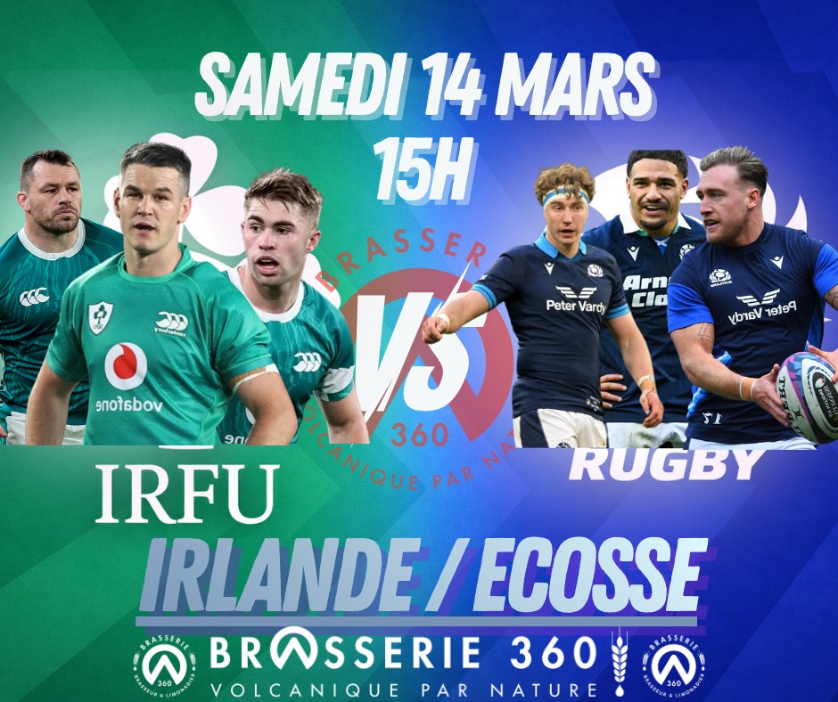 Demain dernière journée du tournoi des six nations 🏉
Une grosse affiche avec le crunch à 21h 😄
Bières artisanales et planches apéros 🍻
#bierebio #biere #limonadeartisanale #cratr #brasserie360 #volcapic #volcatea #biereartisanale #cantal #SixNations2026