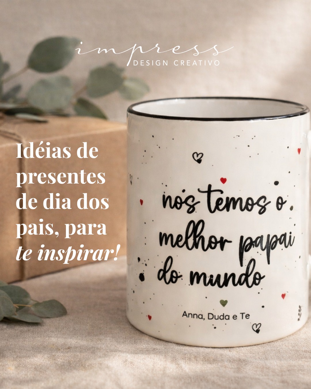 Tem pai que não pede nada. Nunca pediu. E quando chega o dia dele, a gente fica olhando pra tela do celular sem saber o que escolher porque "camisa e perfume" já não resolve mais.
A gente quer dar algo que ele olhe e sinta que a filha pensou nele de verdade. Não no pai em geral. Nele.
Aqui eu ouço a história antes de fazer qualquer coisa. Você me conta como ele é, o que ele faz, uma frase que ele fala ou que você quer que ele leia, e eu cuido do resto. O presente sai com o jeitinho dele, não com cara de presente padrão de data comemorativa.
Você não precisa ter a frase pronta. Esse é o meu trabalho.
Me chama no direct ou acessa o site pra a gente começar com tempo e fazer bonito. 🤍
www.impressdesigncreativo.com
