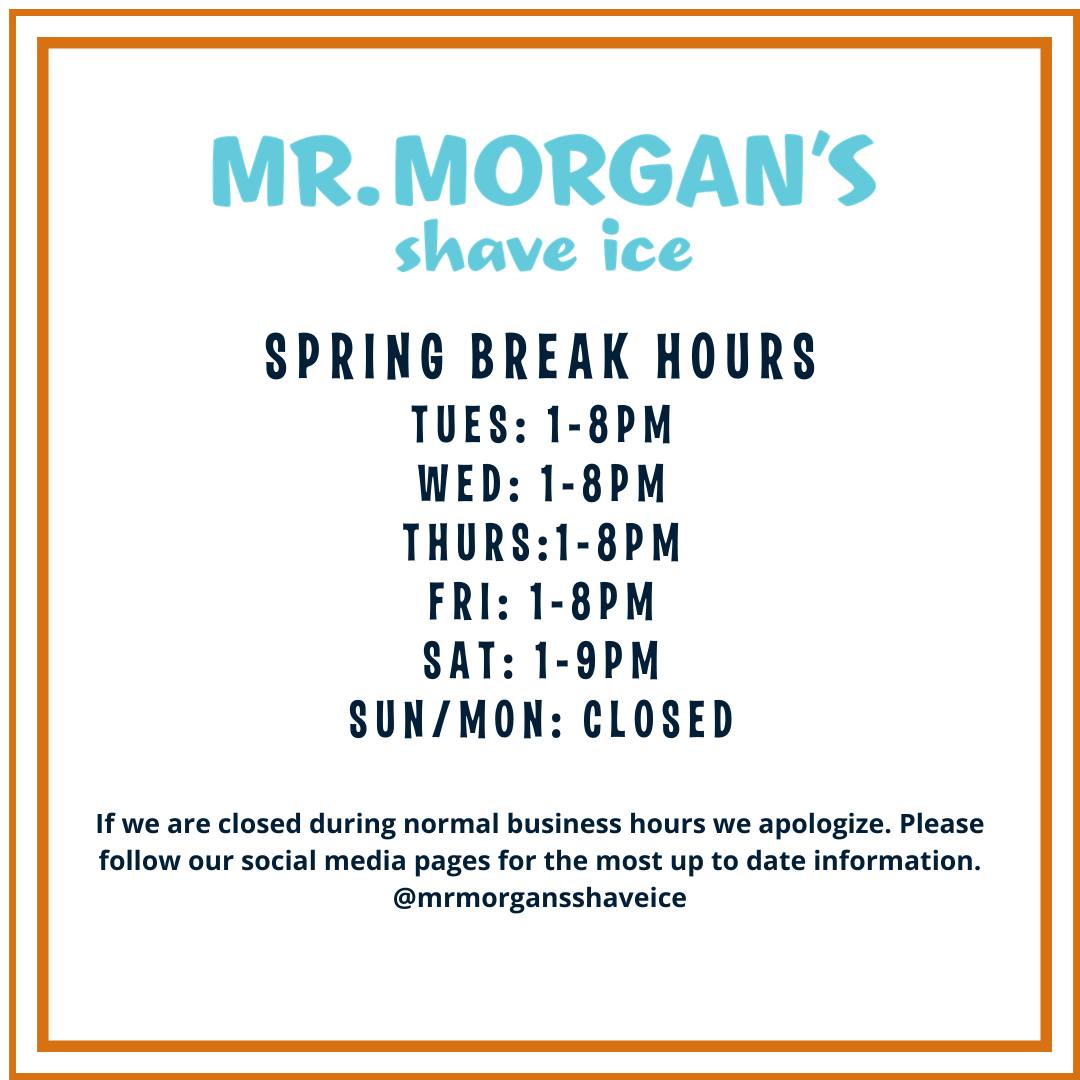 We will see you tomorrow! And yes, we will be open next week, even though it's going to be cold!