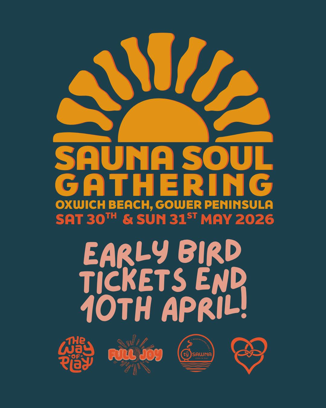 ⚡EARLY BIRD TICKETS END FRIDAY 10TH APRIL ⚡️
Sauna Soul Gathering! 🌊🌿
Sat 30 – Sun 31 May 2026
📍Oxwich Beach | Gower Peninsula
🎟️ Early Bird ticket £85 (limited release) / Standard tickets £90.
Come awaken your wild being. Connect to land, sea, body, and community. Play, sing, dance, and relax on the magical shoreline of Oxwich Bay in South Wales. 🌊🌿🌬️
This two-day gathering is an invitation to return to yourself through ecstatic dance, authentic connection, sauna & sea rituals, fire circle, music jams and nutritious food. Whether you’re coming to move, sing, or simply be in nature, this is a space to reconnect with joy, inspiration, and the elements.Our facilitators are here to guide you to your wild edges, to surrender and remember the joy and depth of life. 🌬️🌞🧖🌌
We’ll be bridging the sacred and the silly, coming home to the medicine of gathering, expression, and shared humanity. 💃🌊🕺
Come as you are.�Leave a little more alive!🌿
We are so looking forward to welcoming you to the wild welsh coast and gathering together 🌿🌞💛
Eventbrite ticket is in our bio 🐚✨
@gwyrsoul
@ecstaticdancewales_
@fulljoycommunity
@the.wayofplay
#saunacampout #saunaevent #saunasounds #saunagathering