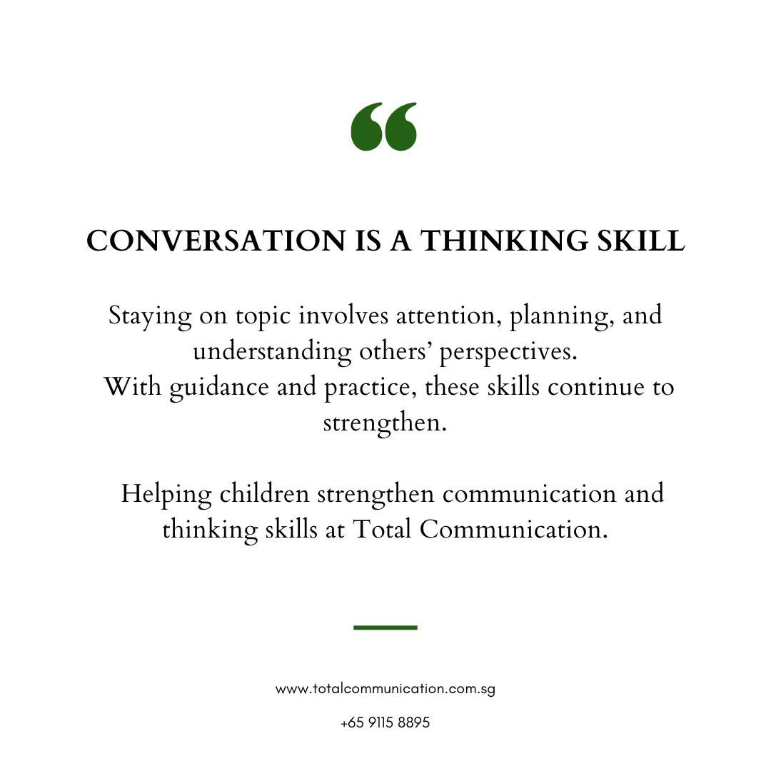 Conversation is more than talking. It involves attention, planning, and understanding others’ perspectives.
To learn more, contact us, call/WhatsApp: +65 9115 8895
#ChildDevelopment #CommunicationSkills #ParentSupport #ThinkingSkills #ExecutiveFunction