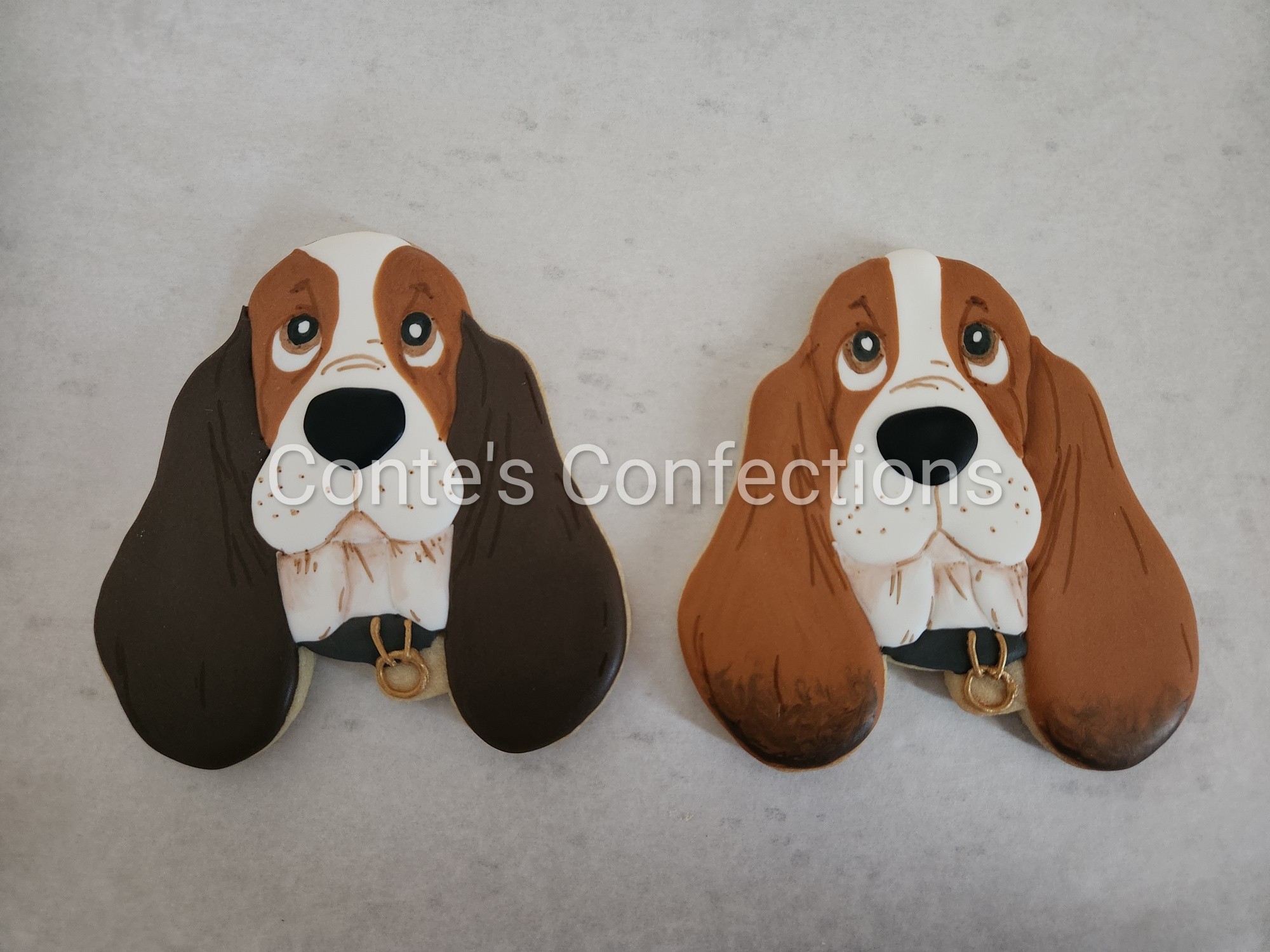 Birthday dog cookies.