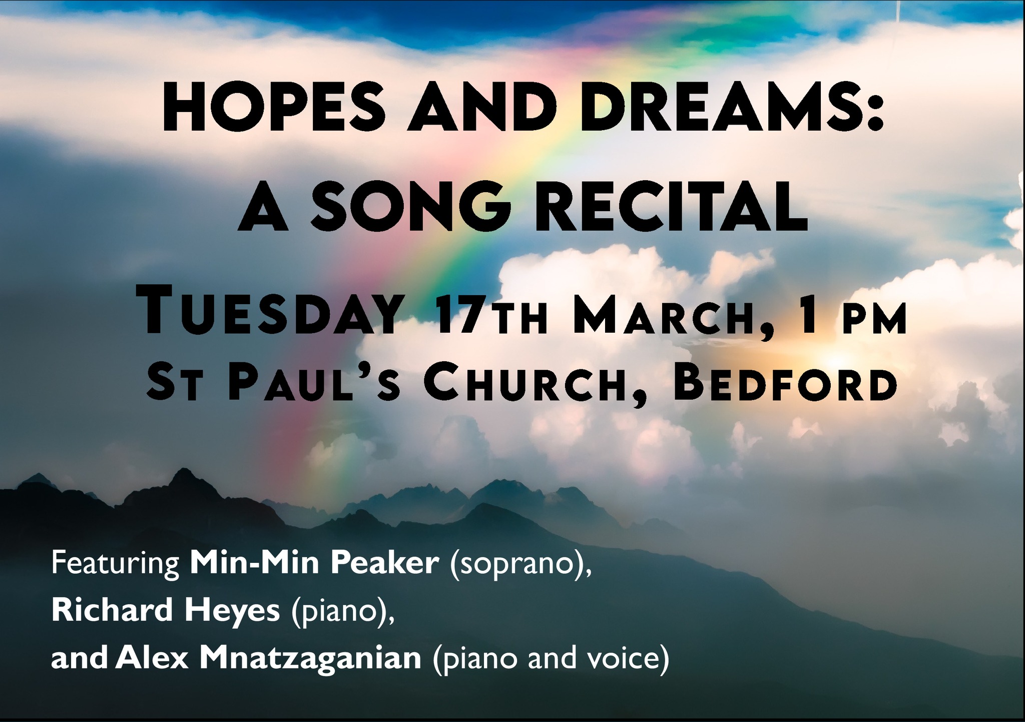 On Tuesday, 17th March, we look forward to a wonderfully diverse mix of music and song from opera to musicals, and from pop to music of faith