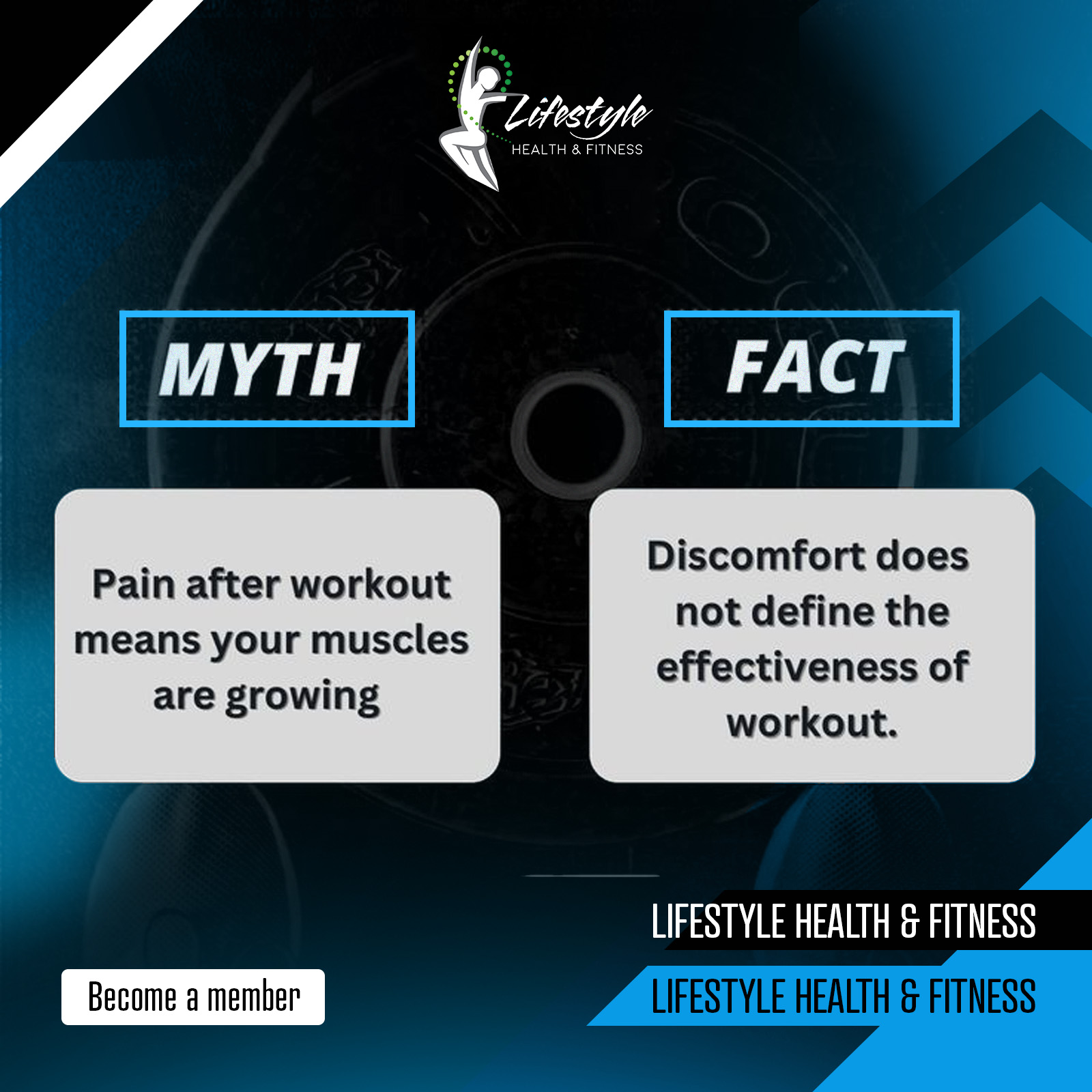 Myth vs Fact ๐ก
Myth: Pain after a workout means your muscles are growing.
Fact: Discomfort doesnโt define how effective your workout was.
Real progress comes from proper form, consistency, and recovery โ not just soreness. Train smart and focus on steady improvement.
#LifestyleHealthAndFitness #MythVsFact #TrainSmart #FitnessEducation #ConsistencyCreatesResults #GymMotivation