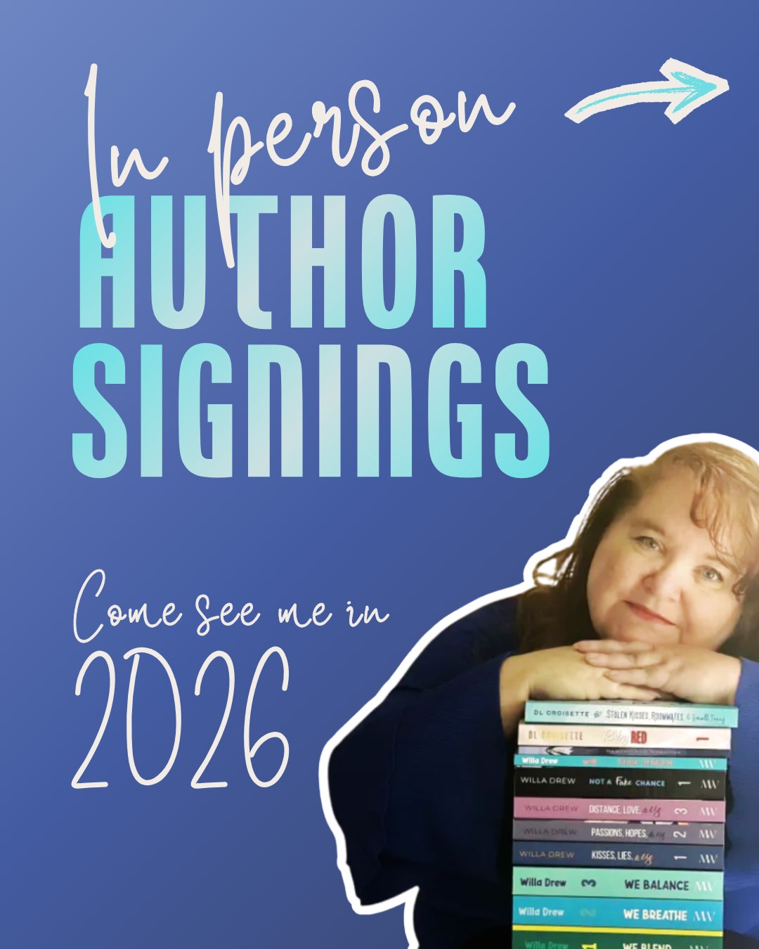 One of my fav things about attending book conferences is obsessing over romance books. They are a safe space where everyone there is to talk romance books. (Unlike my family who ... well let's say they try but...)
I have two events coming up in April
10-12th - Rose City Conference in Windsor, Ontario
18th - Pages and Pleasures
I'll have both DL Croisette and Willa Drew books on hand. Make sure you get the book you want and avoid the lines by preordering at dlcroisette.com/events
@willadrewauthor