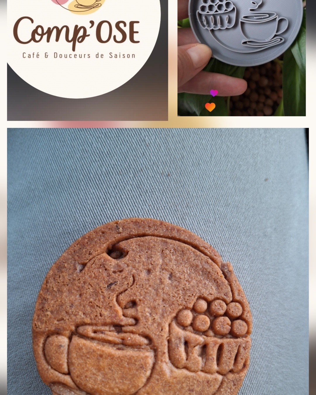 Votre logo en tampon à biscuit 😍💎
Voici ce que m'a demandé @compose.cafe.douceurs pour ses 1 an !
Et pourquoi pas pour votre entreprise, un anniversaire, votre mariage ?
✉️ Vous pouvez me contacter par message