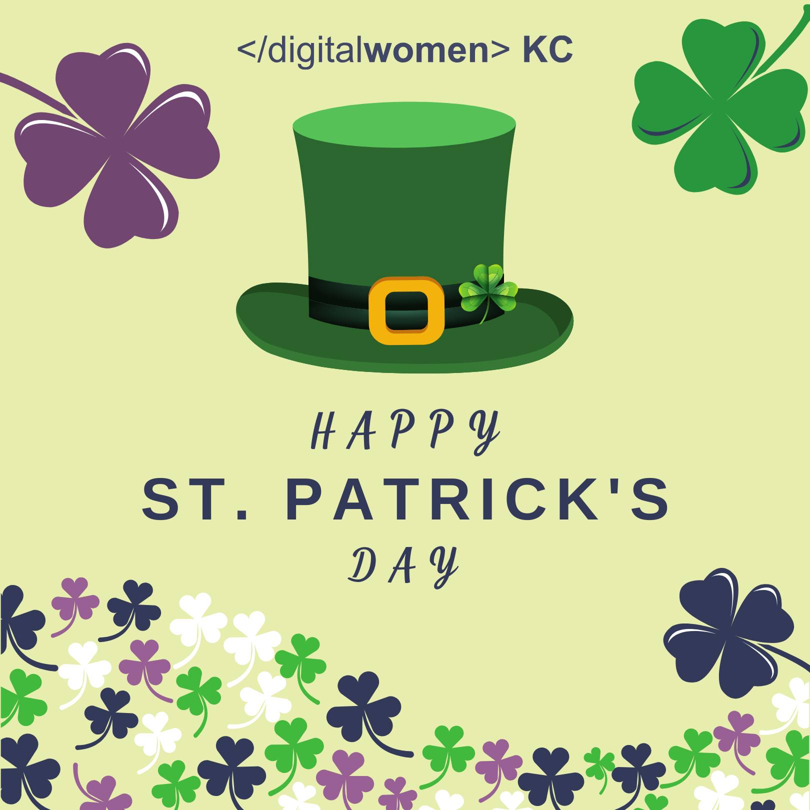 ๐ Luck? We prefer to call it community. ๐
Surround yourself with women who show up, lift you up, and keep it real โ that's the real pot of gold. โจ
Happy St. Patrick's Day from all of us at DWKC! ๐๐
#HappyStPatricksDay #DWKC #DigitalWomensKC #KansasCity #LuckyToBeHere #WomenInTech #GoodVibesOnly #WomenSupportingWomen #Networking #Mentorship