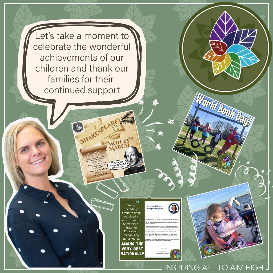 As we come to the end of another 𝗯𝘂𝘀𝘆 𝗮𝗻𝗱 𝘀𝘂𝗰𝗰𝗲𝘀𝘀𝗳𝘂𝗹 𝗦𝗽𝗿𝗶𝗻𝗴 𝗧𝗲𝗿𝗺 at 𝗣𝗮𝘀𝘁𝗼𝗻 𝗥𝗶𝗱𝗶𝗻𝗴𝘀 𝗣𝗿𝗶𝗺𝗮𝗿𝘆 𝗦𝗰𝗵𝗼𝗼𝗹, let's reflect on all the 𝗺𝗲𝗺𝗼𝗿𝗮𝗯𝗹𝗲 𝗲𝘅𝗽𝗲𝗿𝗶𝗲𝗻𝗰𝗲𝘀. ✨
Our children embraced the joy of reading during World Book Day 📚, arriving in fantastic costumes and sharing their love of books across the school. We also enjoyed a brilliant 🎭 Shakespeare Day, where pupils explored the stories and language of one of England’s greatest writers through creative activities and performances.
A particular highlight was the Year 4 residential to Grafham Water, where pupils showed tremendous independence, teamwork and resilience while taking part in a range of outdoor challenges. They represented the school superbly and created memories that will stay with them for years to come. ⭐
⚽ Sport has also been a great source of pride this term, with our pupils achieving fantastic netball and football victories. Their determination, teamwork and sportsmanship were outstanding and they were wonderful ambassadors for our school.
We were also incredibly proud to receive acknowledgement from the 𝗮𝗰𝗸𝗻𝗼𝘄𝗹𝗲𝗱𝗴𝗲𝗺𝗲𝗻𝘁 𝗳𝗿𝗼𝗺 𝘁𝗵𝗲 𝗘𝗱𝘂𝗰𝗮𝘁𝗶𝗼𝗻 𝗦𝗲𝗰𝗿𝗲𝘁𝗮𝗿𝘆, 𝗕𝗿𝗶𝗱𝗴𝗲𝘁 𝗣𝗵𝗶𝗹𝗹𝗶𝗽𝘀𝗼𝗻, recognising that Paston Ridings is amongst one of the best primary schools for ambition, commitment and dedication to our school community. This recognition reflects the hard work of our staff, the enthusiasm of our pupils and the unwavering support of our families. 👏
Thank you to everyone who continues to make our school such a positive, supportive and inspiring place to learn.💙
🌼 I wish all of our families a restful and enjoyable break, and we look forward to welcoming everyone back for another exciting term ahead.
.
.
.
#pastonridingsprimaryschool #headofschool #messagetofamilies #schoolcommunity #gratitude