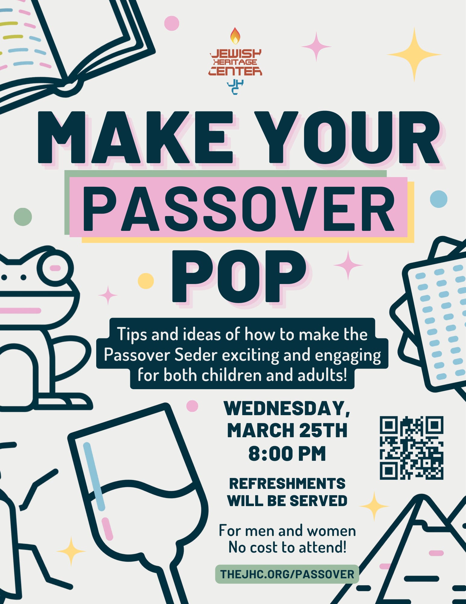 Discover fun ideas to make your Seder memorable for the whole family!
Sign up here: https://www.thejhc.org/passover