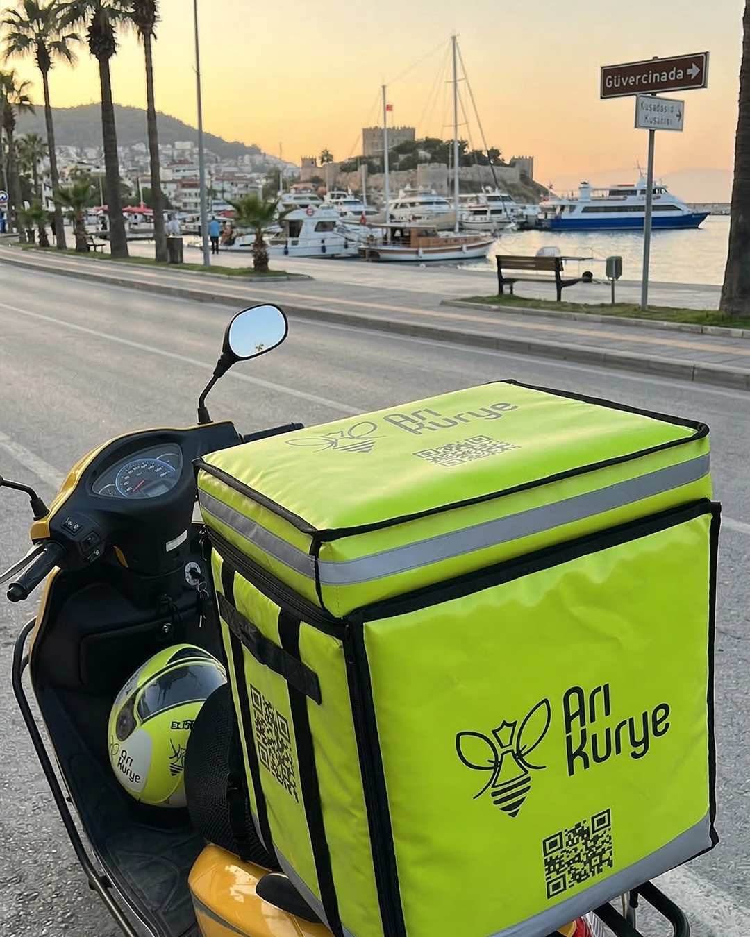 Günün her saati, şehrin her noktasında değişmeyen tek şey; Arı Kurye kalitesi. 🐝⚓️ Profesyonel hizmet anlayışımızla Kuşadası’nın ruhuna eşlik ediyor, emanetlerinizi büyük bir titizlikle ulaştırıyoruz. Biz hep buralardayız, siz nerede isterseniz. 📦