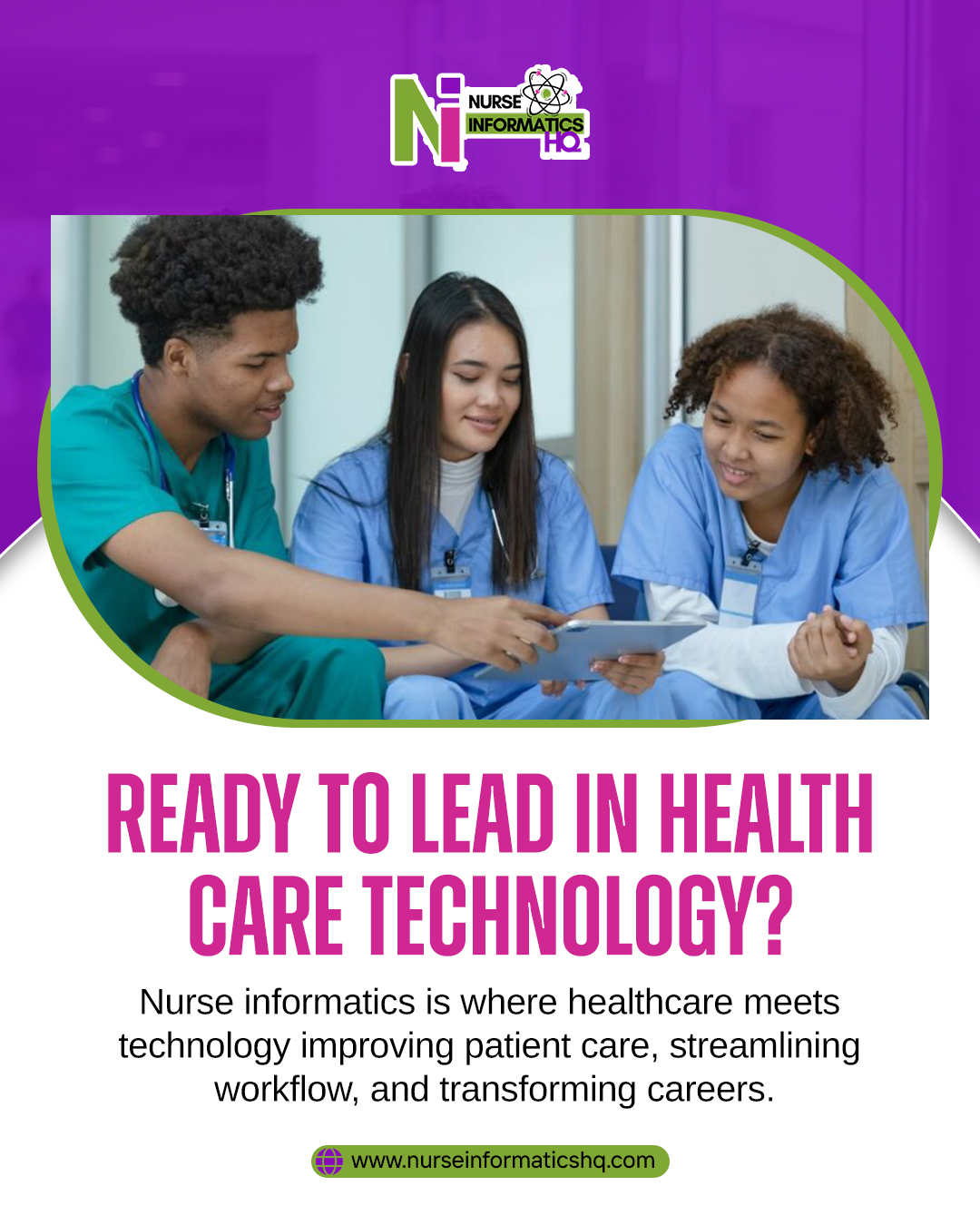 💻 Ready to Lead in Healthcare Technology?
Nurse informatics is where healthcare meets technology—enhancing patient care, streamlining workflow, and transforming careers.
✨ Improve patient outcomes
✨ Optimize clinical workflows
✨ Advance your career in a growing field
Step into the future of healthcare today.
🌐 Learn more: www.nurseinformaticshq.com
#NurseInformatics #HealthcareTechnology #DigitalHealth #CareerGrowth #PatientCare #NursingInnovation #NIHQ