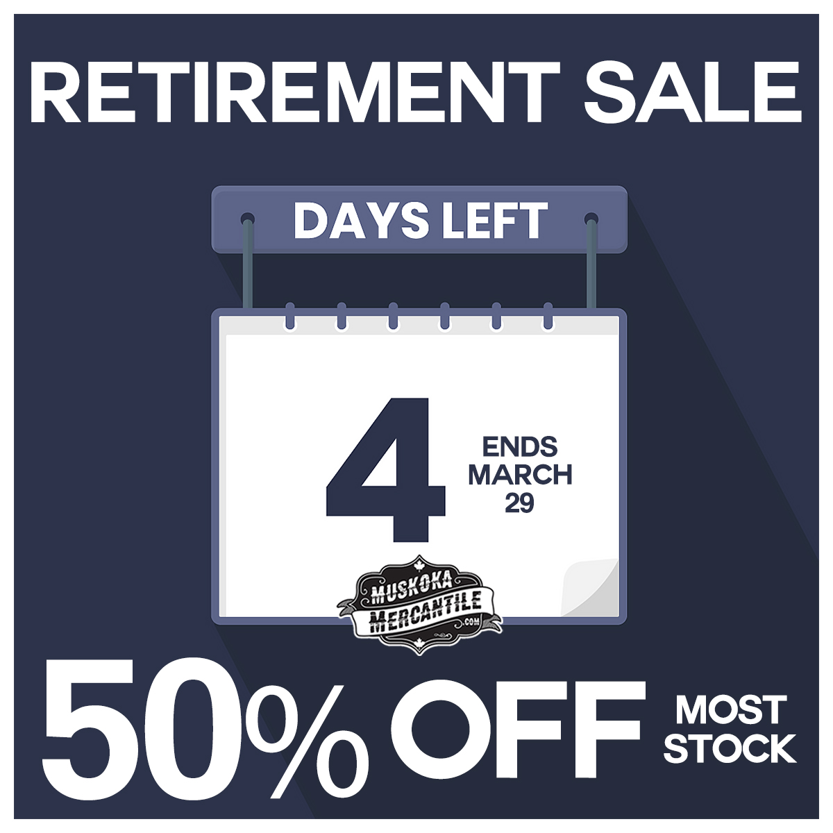 Count down! Muskoka Mercantile is located on the upper-deck at The Shipyards in Gravenhurst.