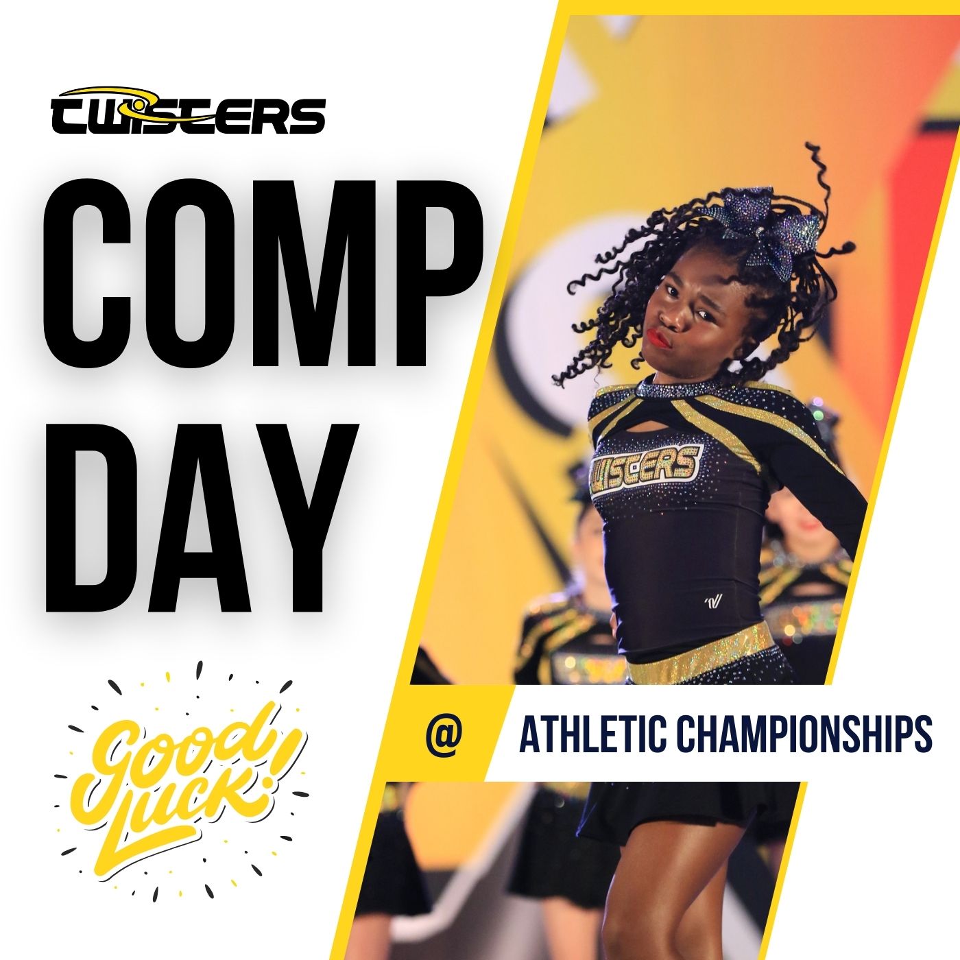 Wishing the best of luck to our novice and prep teams as they take the floor today at Athletic Championships! We’re so excited to watch you shine! ✨ #thestormiscoming #twisters