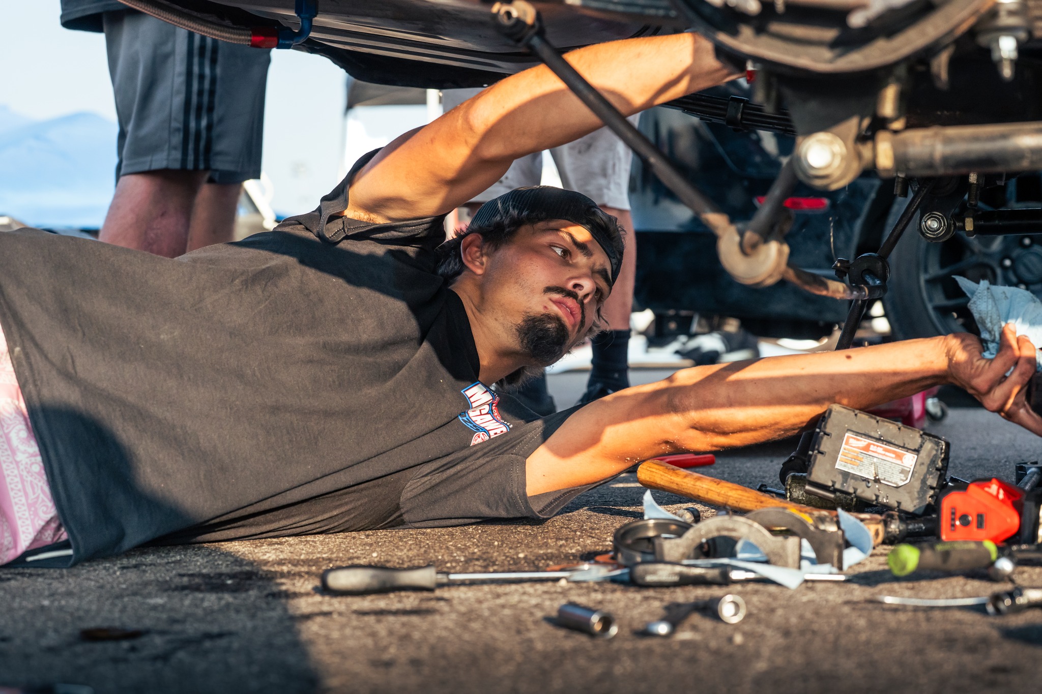 You are the lead mechanic, fabricator, and entire pit crew. Whether you are on your back wrenching under the chassis or diagnosing an issue deep under the hood, doing whatever it takes to make the next pass is what this event is all about.
#rockymountainraceweek #rmrw #pitthrash #wrenching #draganddrive #mechanic #racecar #streetcar #whateverittakes #builtnotbought #pitlife