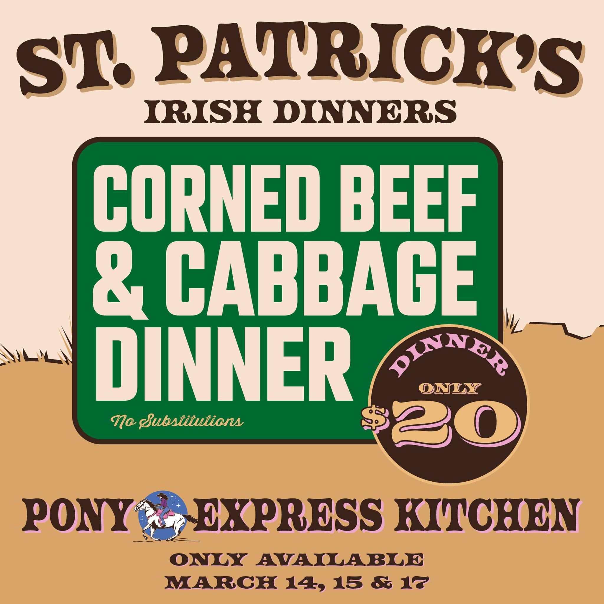 🍀 ST. PATRICK’S DAY IRISH DINNERS 🍀
We’re serving up a classic you don’t want to miss 🇮🇪🍽️
🥩 Corned Beef & Cabbage Dinner
🚫 No substitutions / Dine-In Only For Dinners!
Fresh, hearty, and perfect for St. Patrick’s celebrations 🍀🙌
📅 Only available March 14, 15 & 17
📍American Legion Thomas Hartung Post 1977
More Info ⬇
https://www.ponyexpresscatering.com
#ponyexpresscatering #ponyexpress #StPatricksDay #cornedbeefandcabbage