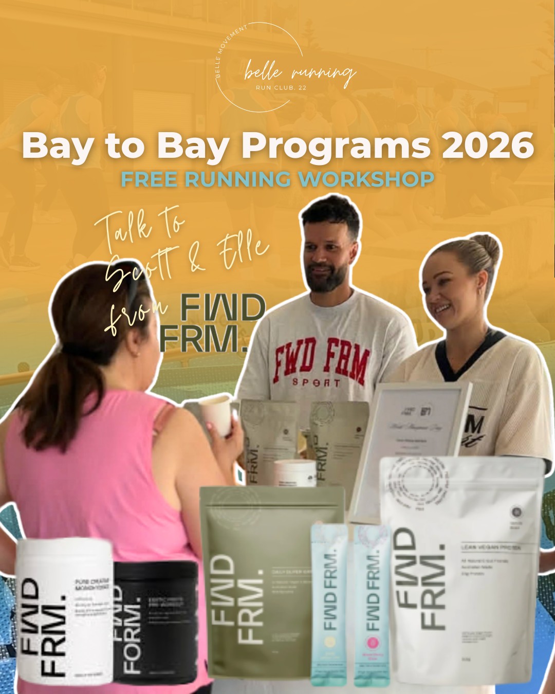 This Sunday, we are very grateful and excited to have Scott and Elle from @fwdfrm joining us to talk all things supplements!
They will have samples on board for you to taste test and will join us on the panel to discuss the benefits of supplementation and the right and wrong way to go about it for your running.
Join our FREE event:
- Sunday 22 March
- 9:00AM
- Umina Surf Life Saving Club
Register your attendance at the link in our bio 🏃♀️🏃♀️➡️
#mtpenangparkrun #mytrailcentralcoast #strengthforrunners #runclub #PilatesForRunners #runningprogram #beginnersrunning #bellerunning #centralcoastrunners #baytobayrunningfestival #running #woywoy #BaytoBayRunningFestival