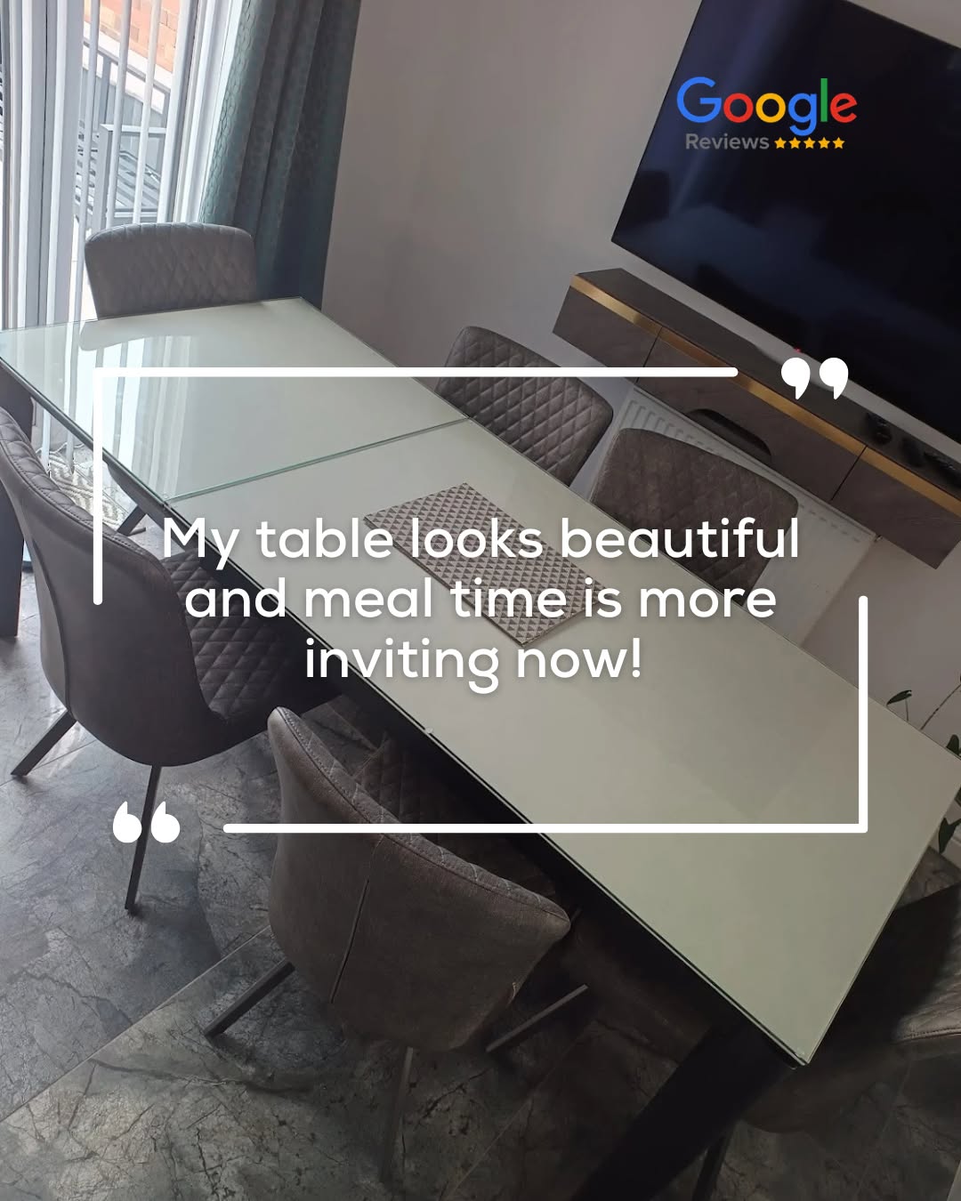 Our custom-made glass tops will not only protect your table, coffee table or other furniture from scratches, stains, and thermal damage – they will look fantastic too!
Get in touch today for a no-obligation quote.
#glasssupplier #furnitureprotection #glasstabletops