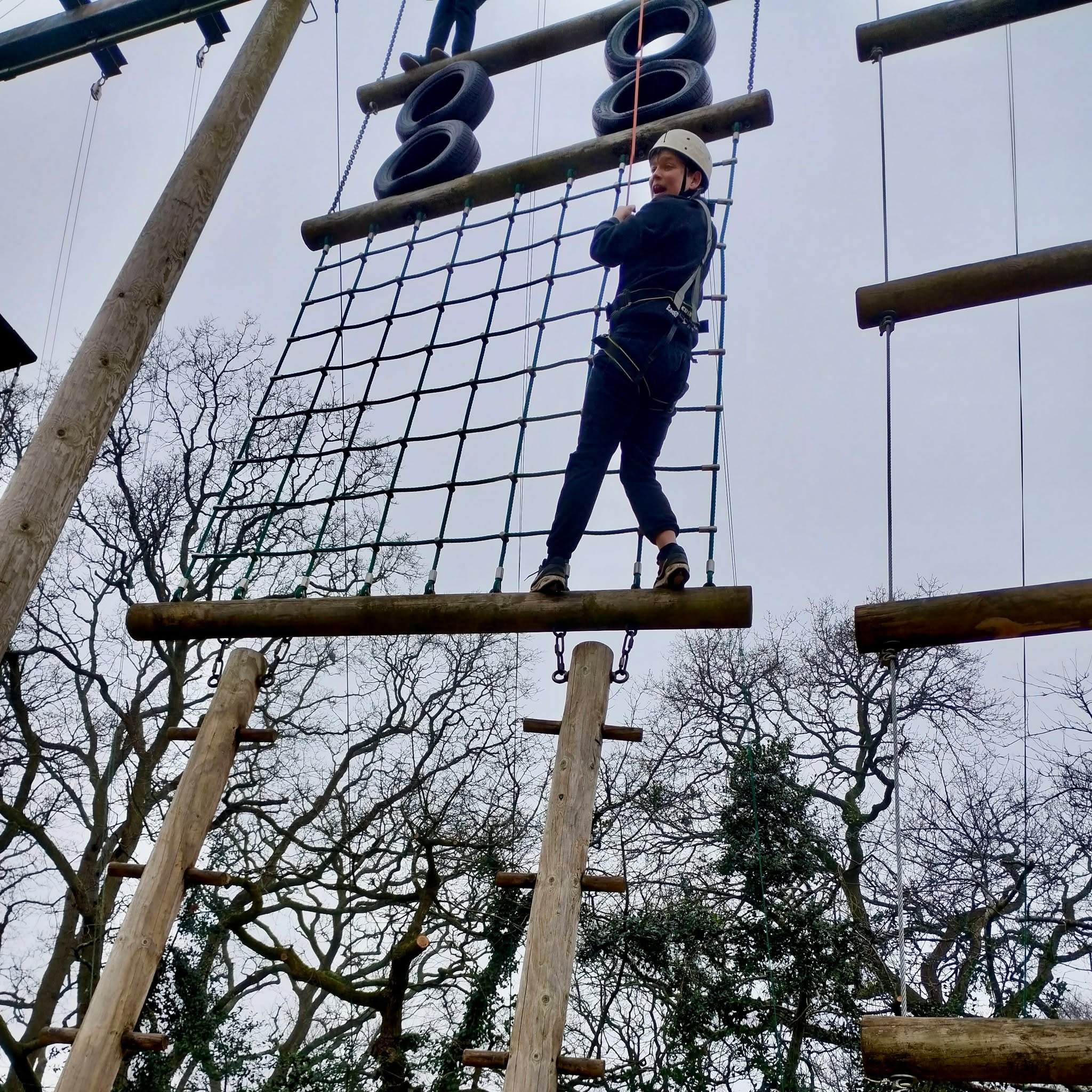 There's been some more absolutely fantastic perseverance in Adventure sessions at Butcher's Coppice recently, as Key Stage 3 students have tackled the Gladiator High Ropes Challenge! As you can see from these brilliant photos, students have not only overcome the climbing challenges, but also shown great teamwork in belaying and cheering on their peers. Great work, guys!