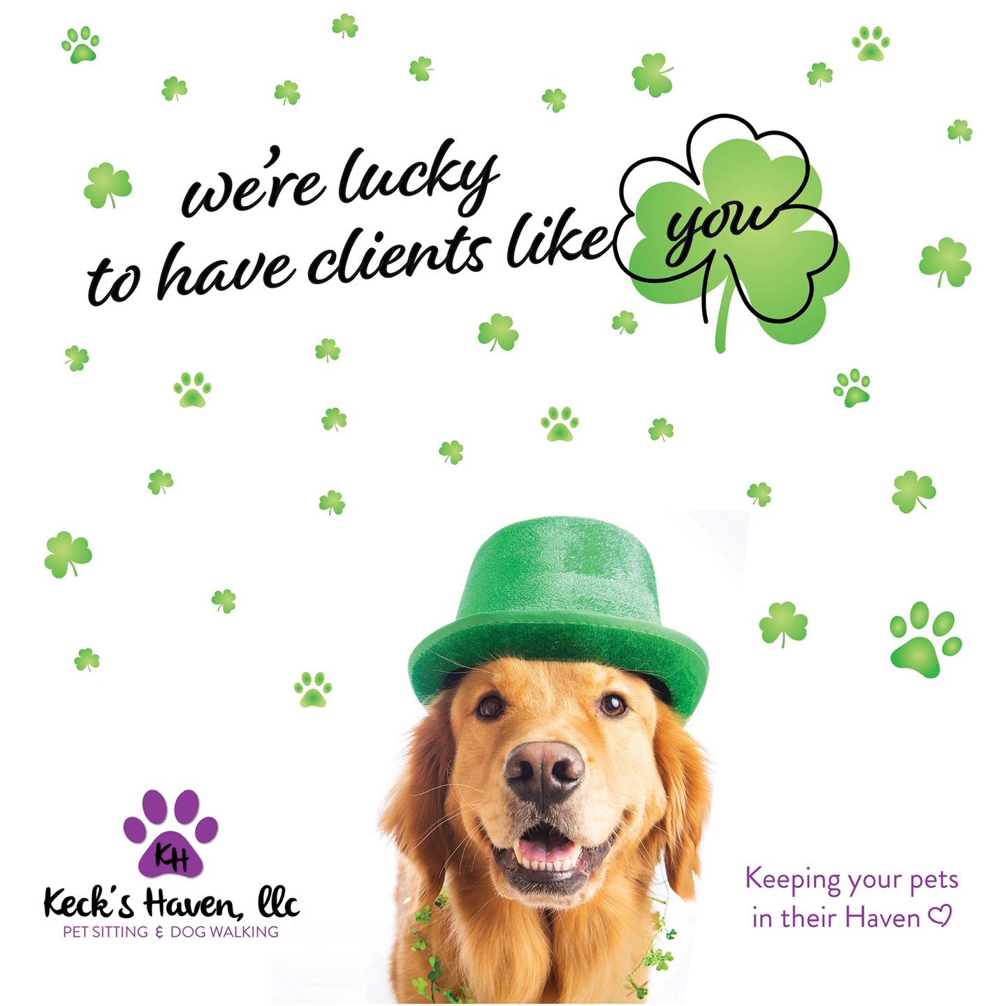 Happy St Patrick's Day! Stay safe out there, your pets are waiting for you at home! ☘️🐾😻🐕