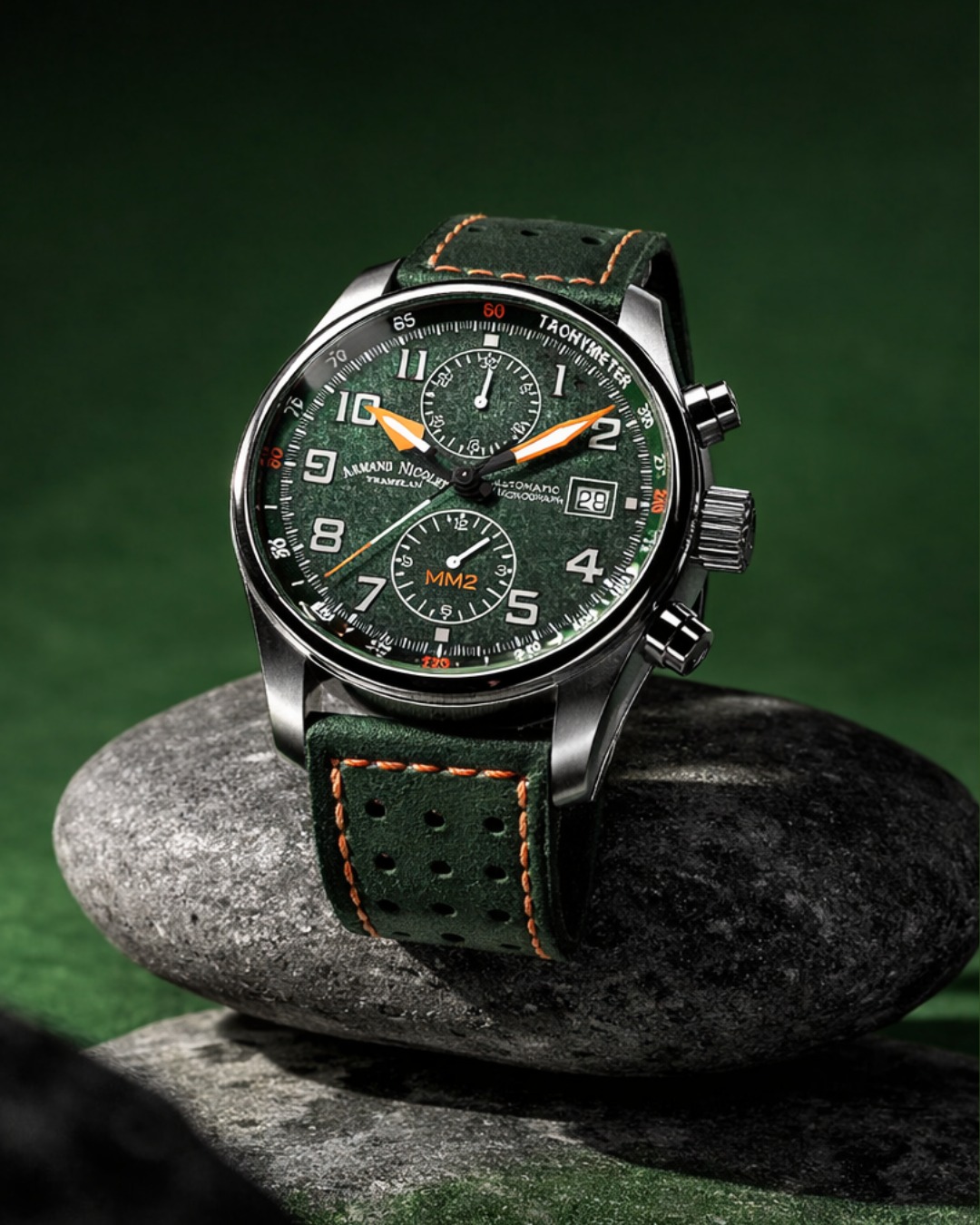 Tomorrow, we celebrate green.
In the MM2-41, this shade becomes depth, light, and presence on the wrist.
A timepiece with bold character, ready to capture the spirit of St. Patrick’s Day with style and personality.
Get ready to wear your color.