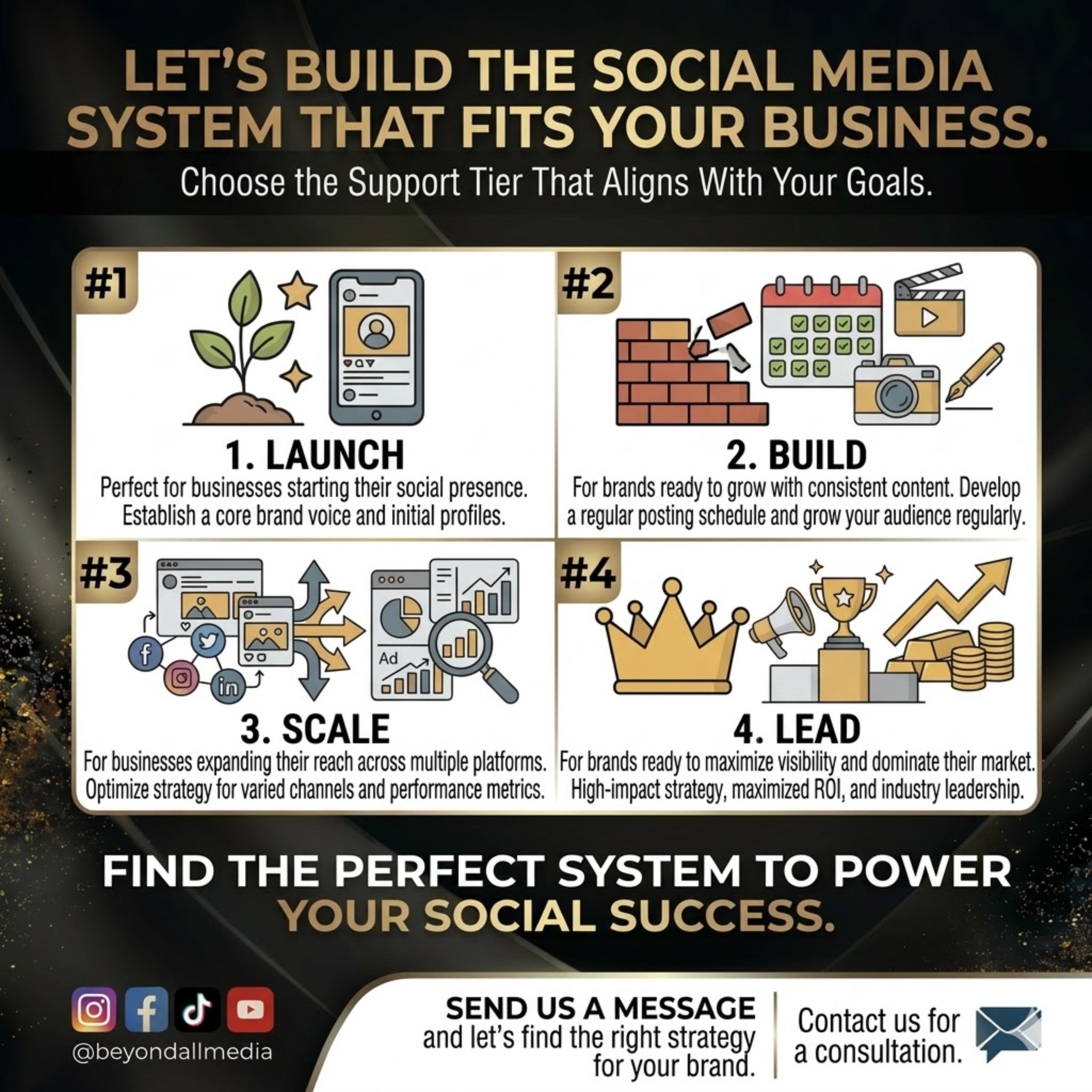 Every brand is at a different stage on social media.
Some are just getting started.
Others are ready to grow faster and reach more people.
Wherever you are, our team builds the systems that help your brand show up consistently and stand out online.
Send us a message and let’s find the right strategy for your brand.
#socialmediamarketing #BrandGrowth #DigitalMarketing #socialmediastrategy #beyondallmedia