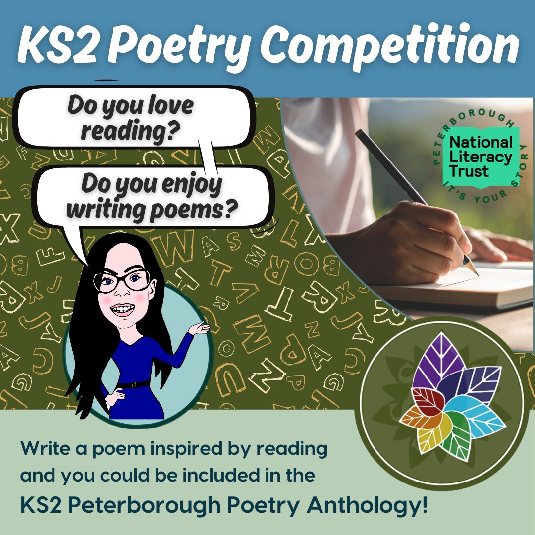 📚✨ 𝐊𝐒𝟐 𝐏𝐨𝐞𝐭𝐫𝐲 𝐂𝐨𝐦𝐩𝐞𝐭𝐢𝐭𝐢𝐨𝐧! ✨📚
We’re excited to be working with the 𝐍𝐚𝐭𝐢𝐨𝐧𝐚𝐥 𝐋𝐢𝐭𝐞𝐫𝐚𝐜𝐲 𝐓𝐫𝐮𝐬𝐭 to invite our KS2 pupils to write a poem inspired by reading!
Your poem could be about:
📖 A character you love
🌍 A magical place from a story
💭 How reading makes you feel
You can write 𝐚𝐧𝐲 𝐭𝐲𝐩𝐞 𝐨𝐟 𝐩𝐨𝐞𝐦 — rhyming, free verse, acrostic, or even a shape poem.
🏆 𝐖𝐢𝐧𝐧𝐢𝐧𝐠 𝐩𝐨𝐞𝐦𝐬 𝐰𝐢𝐥𝐥 𝐛𝐞 𝐩𝐮𝐛𝐥𝐢𝐬𝐡𝐞𝐝 𝐢𝐧 𝐭𝐡𝐞 𝐊𝐒𝟐 𝐏𝐞𝐭𝐞𝐫𝐛𝐨𝐫𝐨𝐮𝐠𝐡 𝐏𝐨𝐞𝐭𝐫𝐲 𝐀𝐧𝐭𝐡𝐨𝐥𝐨𝐠𝐲, featuring poems written by children from across the city.
✏️ 𝐏𝐥𝐞𝐚𝐬𝐞 𝐬𝐡𝐚𝐫𝐞 𝐲𝐨𝐮𝐫 𝐩𝐨𝐞𝐦 𝐰𝐢𝐭𝐡 𝐲𝐨𝐮𝐫 𝐭𝐞𝐚𝐜𝐡𝐞𝐫 𝐛𝐲 Friday 24th April..
We can’t wait to read your amazing ideas! 🌟
.
.
.
#NationalLiteracyTrust #poetrycompetition #ks2poetry #poetryanthology