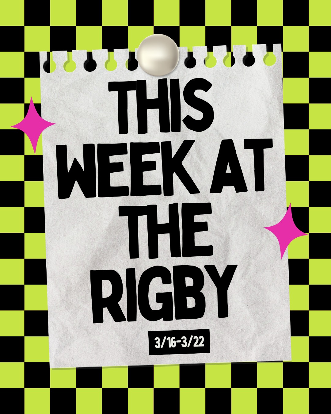 This week at The Rigby!
Featuring:
- LOTS OF LIVE MUSIC ๐ผ๐ท
- March Drag Brunch ๐ฅ๐ฅ
- Shamrock Shred Fest โ๐
Come stop on in this week! 119 E Main Street Madison, WI 53703
#rigbyforthepeople #thisweek #livemusic #specials #drag #brunch