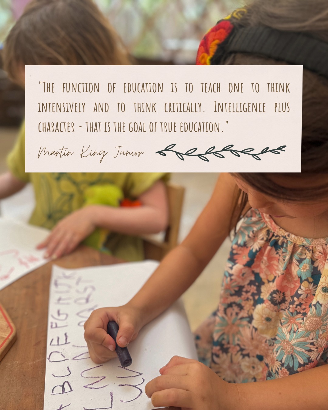 “The function of education is to teach one to think intensively and to think critically. Intelligence plus character — that is the goal of true education.”
At Wild Child, we believe education is so much more than memorizing facts. It’s about nurturing curious minds, compassionate hearts, and confident thinkers.
Through nature play, creativity, exploration, and community, children learn to ask questions, solve problems, and think deeply about the world around them. Just as important, they learn kindness, empathy, courage, and respect for the earth and one another.
Because true education isn’t just about intelligence — it’s about character.
When children are free to explore, imagine, and connect with nature, they grow into thoughtful, grounded humans who care about their communities and the planet.
🌿 Growing minds
🌞 Building character
🌎 Learning through nature
#WildChildNosara #NatureEducation #WildSchooling #LearningThroughNature #OutdoorEducation #ConsciousEducation #NaturePlay #HolisticEducation #RaisingWildChildren #NosaraFamilies #AlternativeEducation #ChildLedLearning #NatureBasedLearning