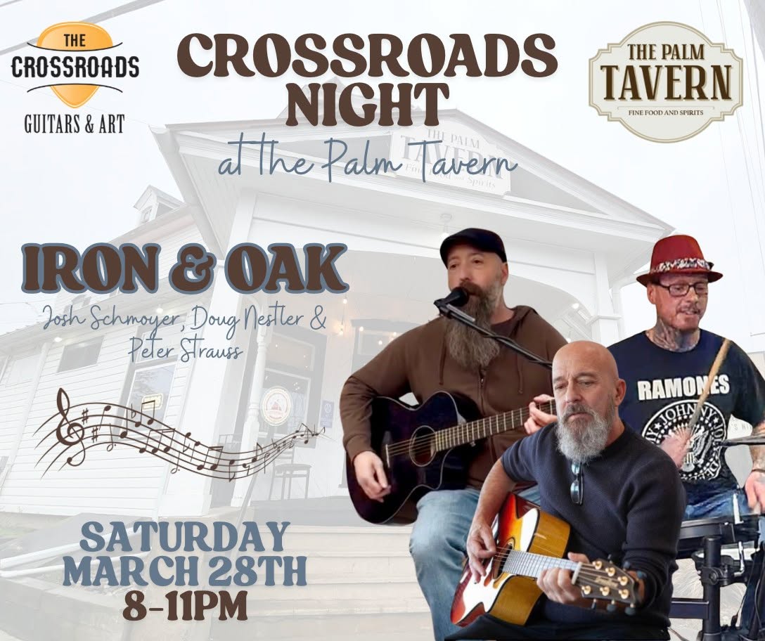 🎶 It's time for another Crossroads Night at The Palm Tavern!
We’re bringing the vibes to one of our favorite local spots and you’re invited! Join us for an unforgettable night of live music with 𝐈𝐑𝐎𝐍 & 𝐎𝐀𝐊 - featuring Josh Schmoyer, Doug Nestler & Peter Strauss - delivering soulful acoustic energy all night long.
✨ Great food 🍻 Drinks flowing 👥 Good people
📍 The Palm Tavern
🗓 Saturday, March 28th
⏰ 8–11PM
Whether you’re a regular or it’s your first time out, this is the kind of night you don’t want to miss 👉 Tag your crew + make plans now!