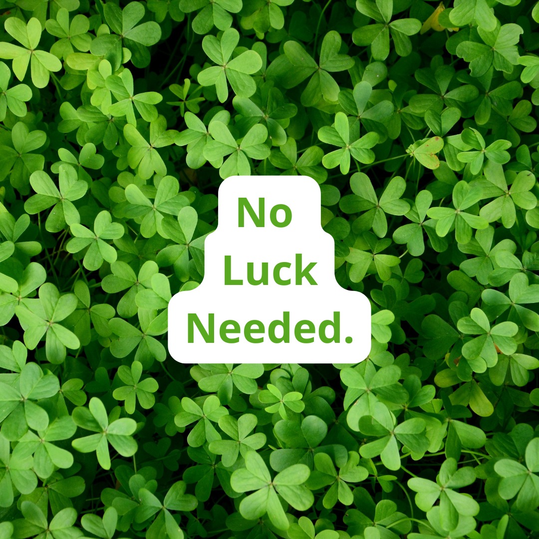 No luck needed. ๐
When you make healthy choices, youโre already winning.๐