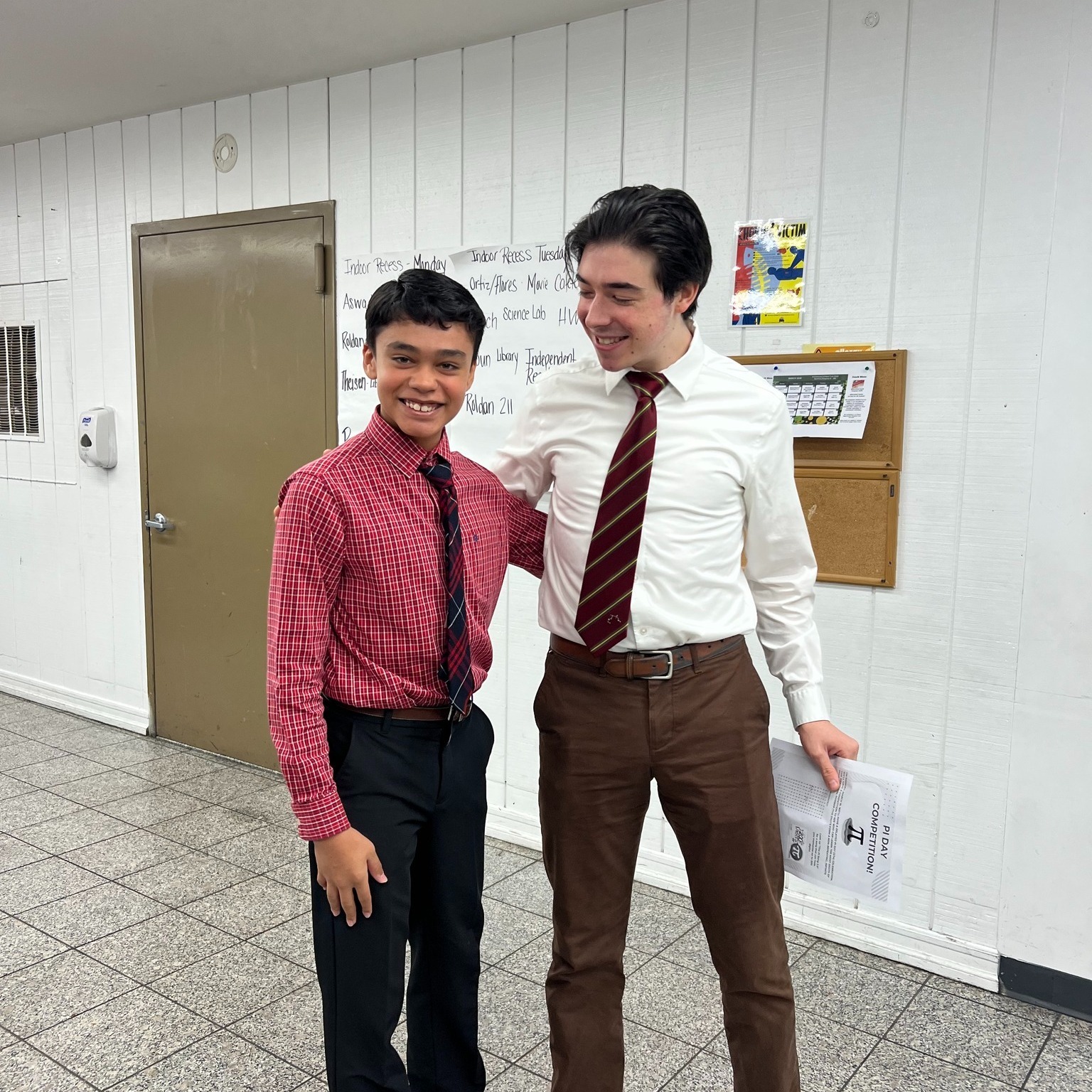 The start of another week and happy (belated) Pi Day! In addition to our typical Planner Monday, in celebration of Pi Day, 8th grade Math and Physics teacher Mr. Shvartsman hosted a recall-as-many-Pi numerals-as-you-can competition. Congratulations to Ian '27 for winning the contest and being able to pie Mr. S at the end of the day.
Special shoutout to Mr. Aswad and Mr. Barnes for helping as well.
#FinancialAidForAll #HaveAGJADay #NeedBlindAdmission